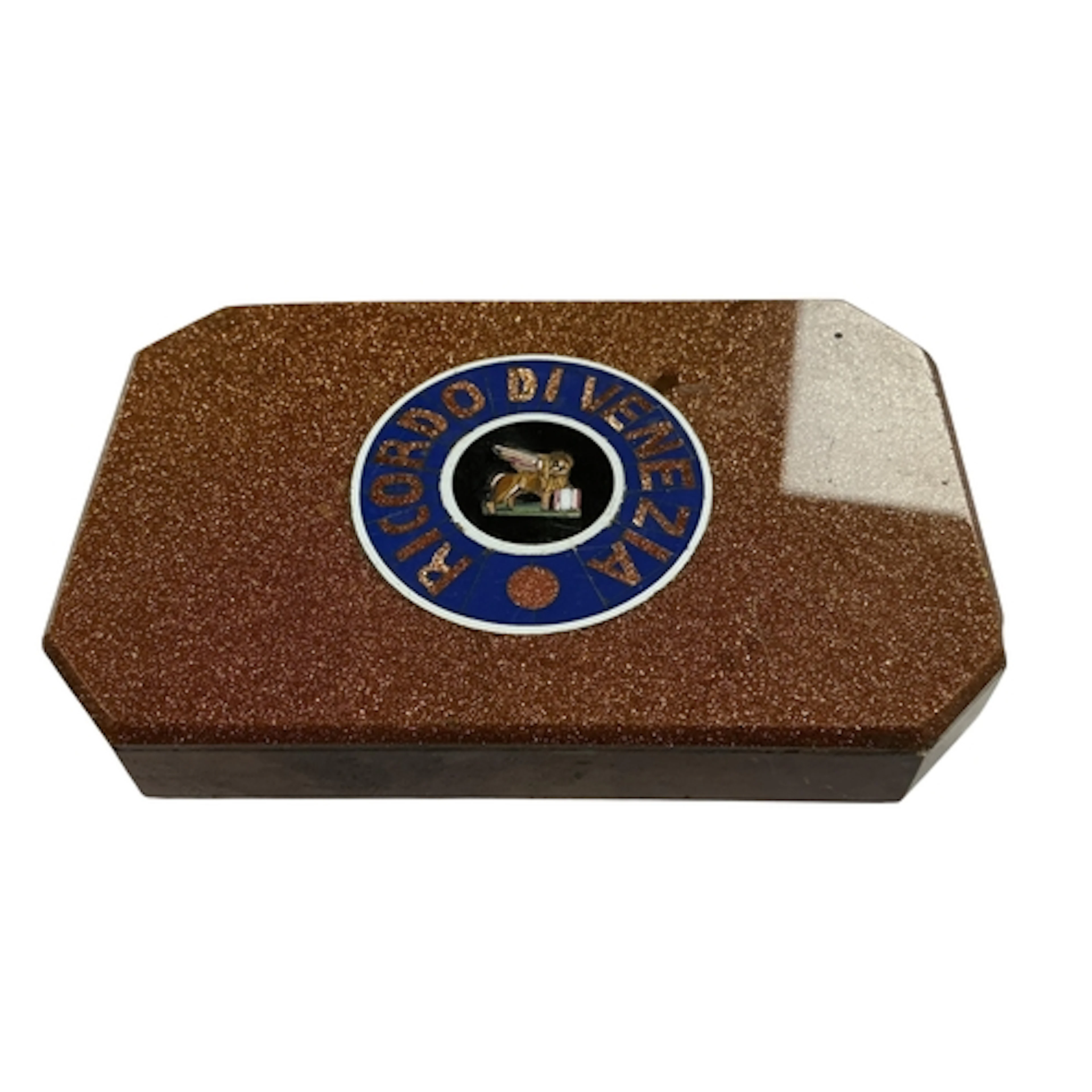 A micro-mosaic goldstone paperweight 'Ricordo di Venezia', 9...