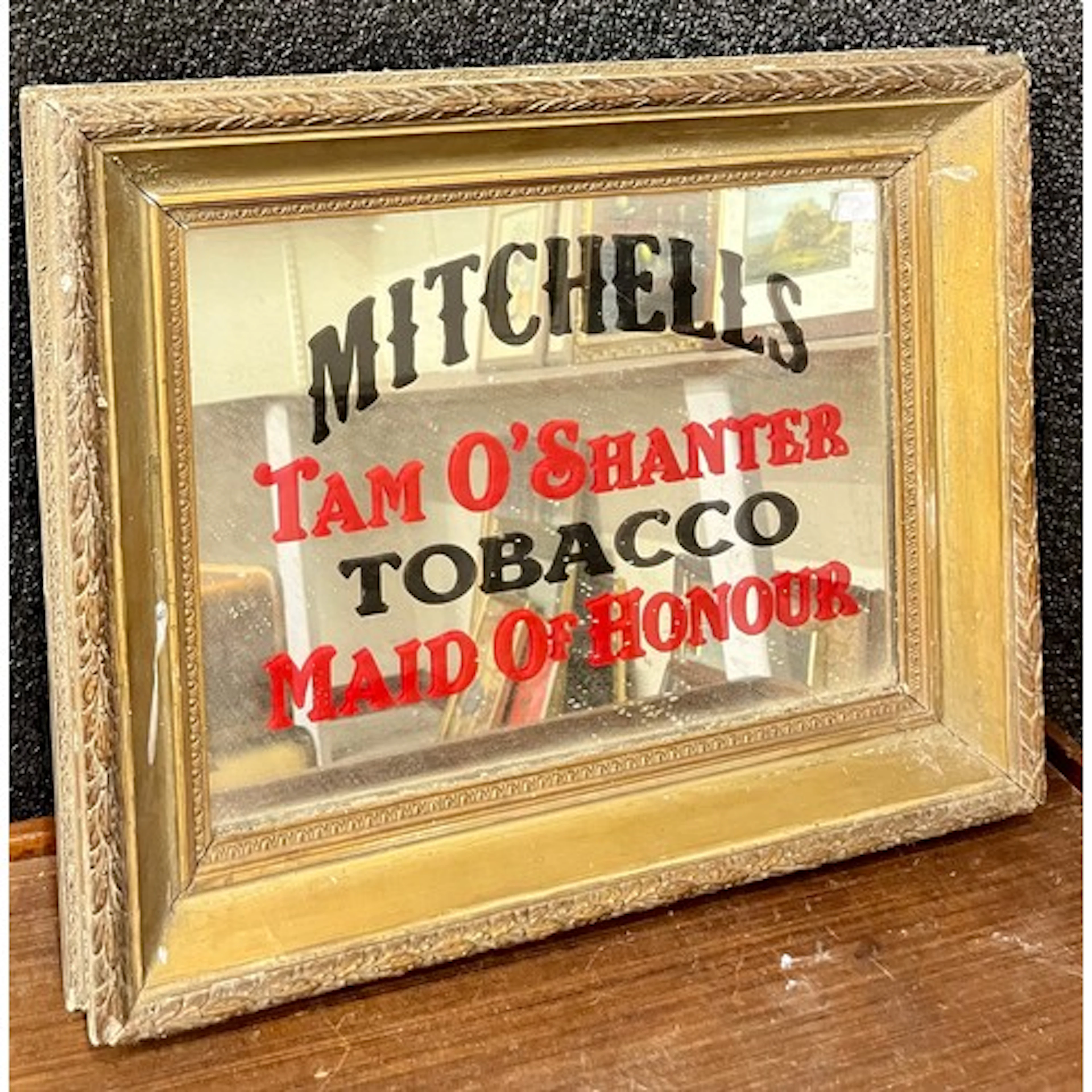 A Mitchells Tam O' Shanter Tobacco gilt framed advertising m...