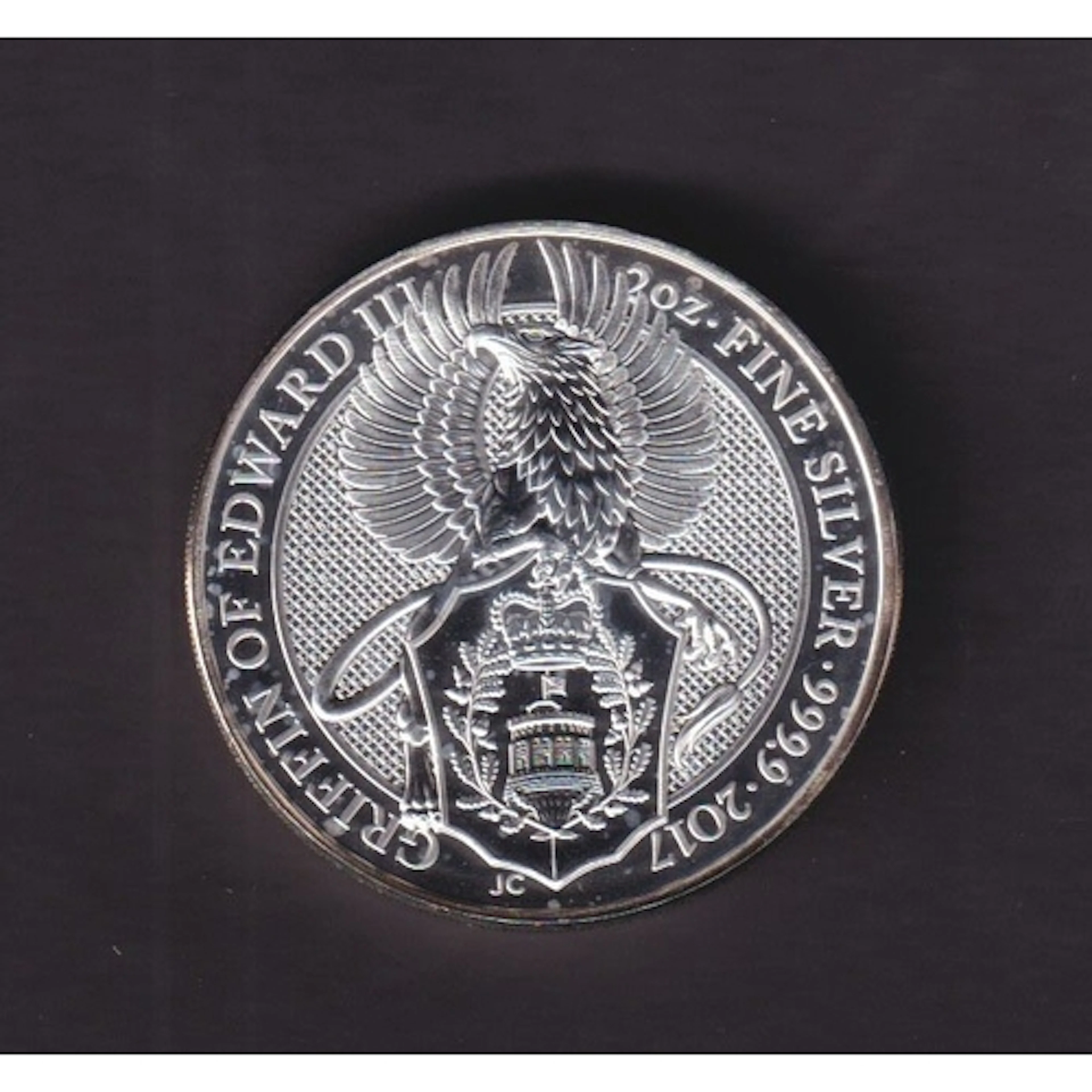 UK 2017 Queen's Beasts Griffin of Edward III £5 two-ounce co...