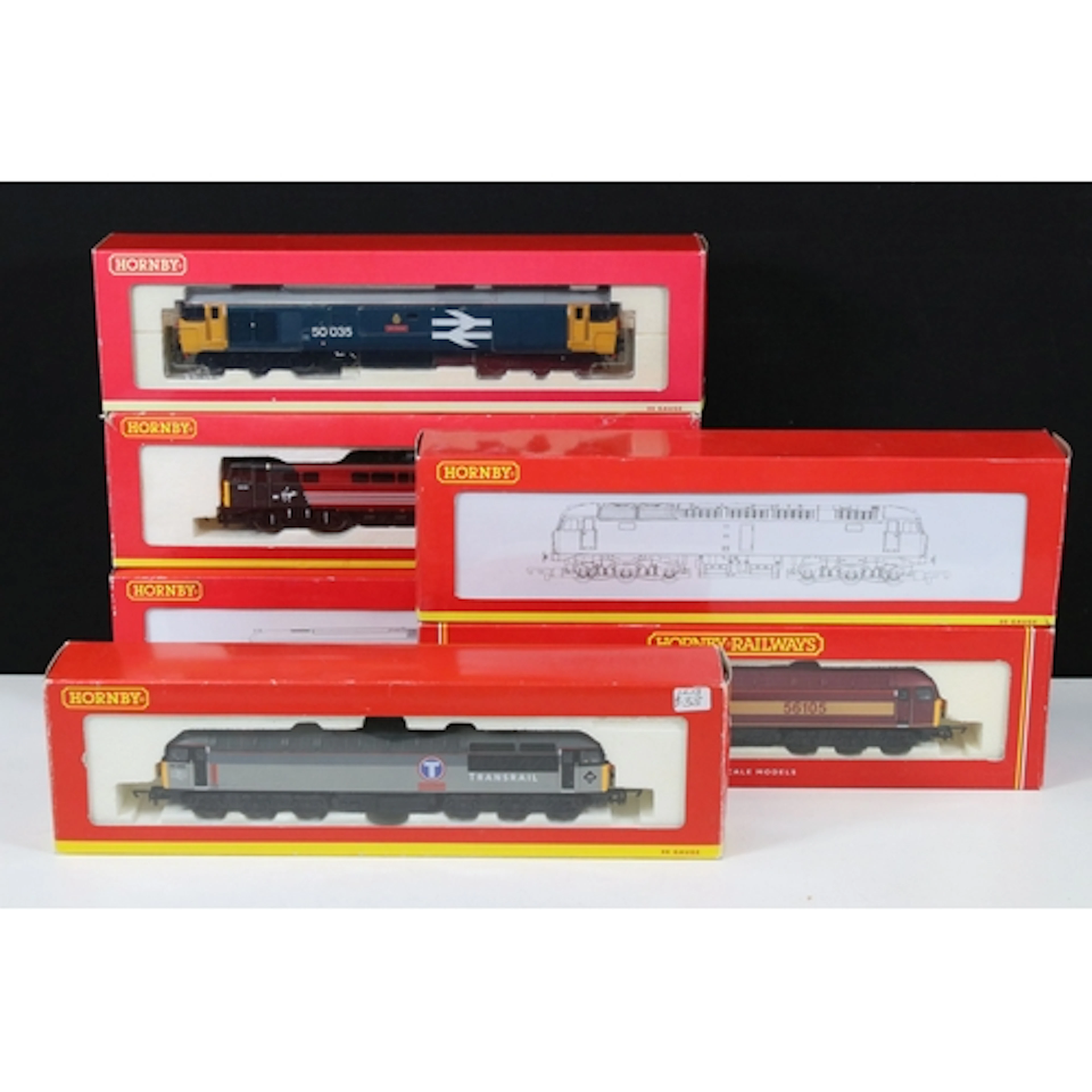 Six boxed Hornby OO gauge locomotives to include R2290C Virg...