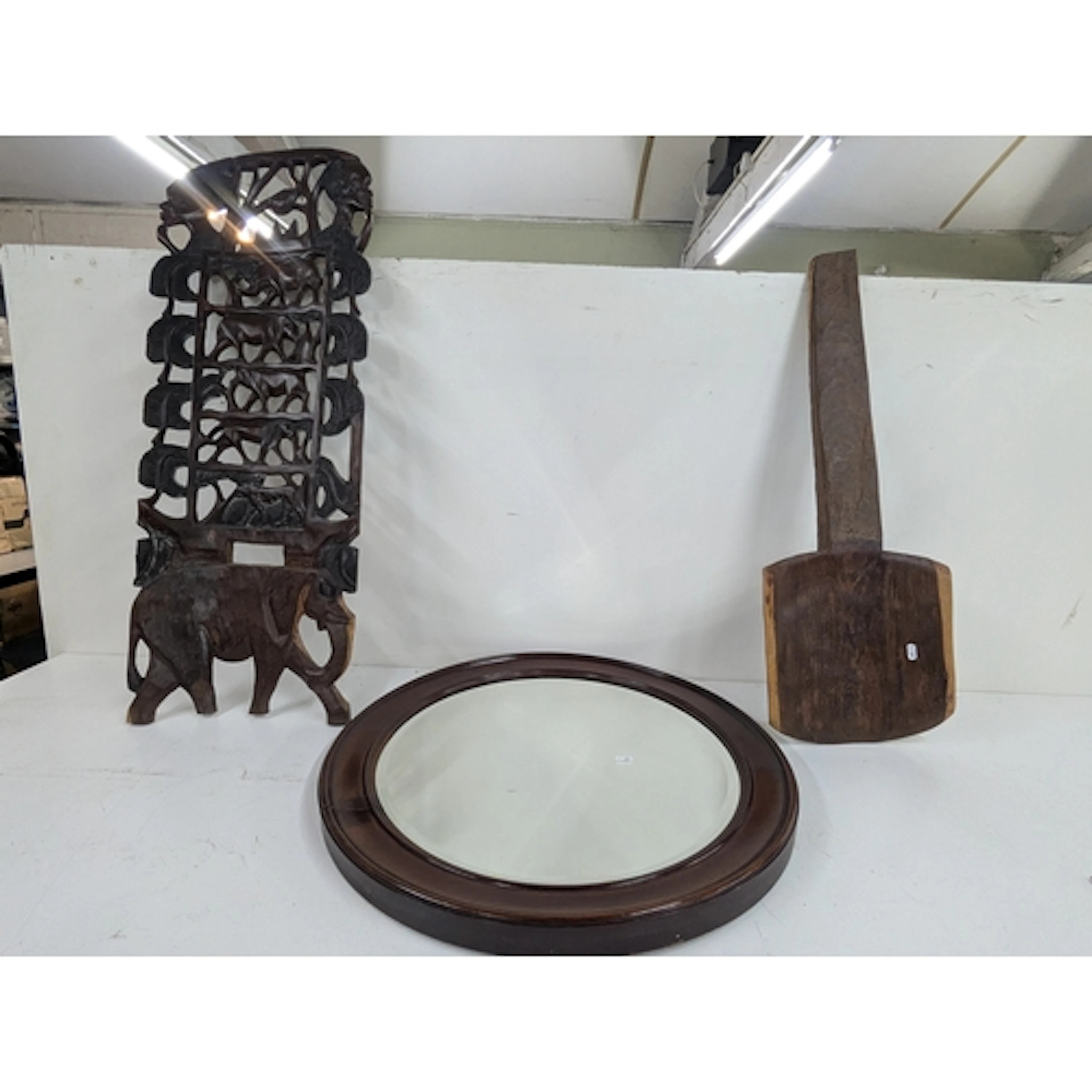 A mixed lot to include an African tribal wall hanging plaque...