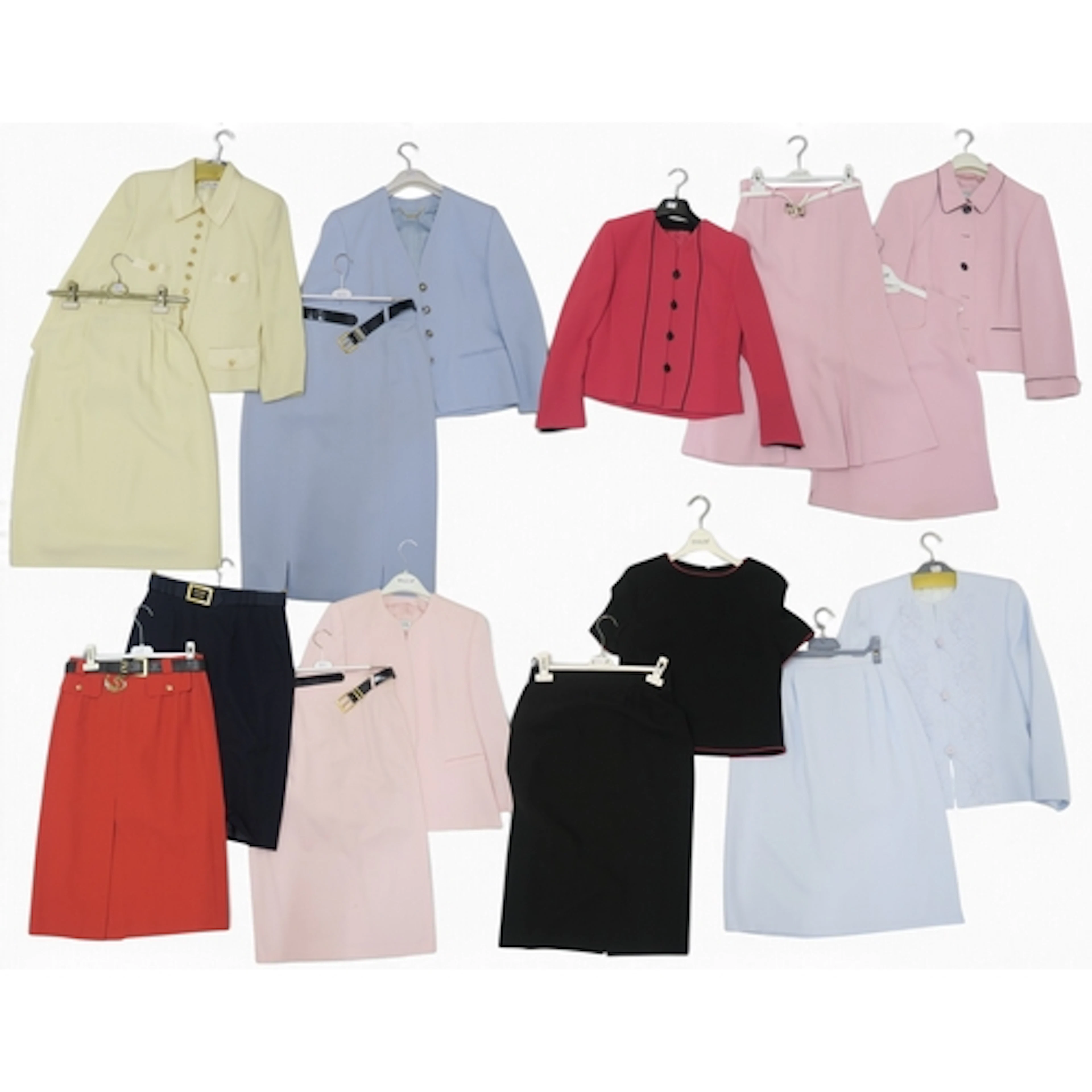 A collection of ladies formalwear including skirt suits by C...