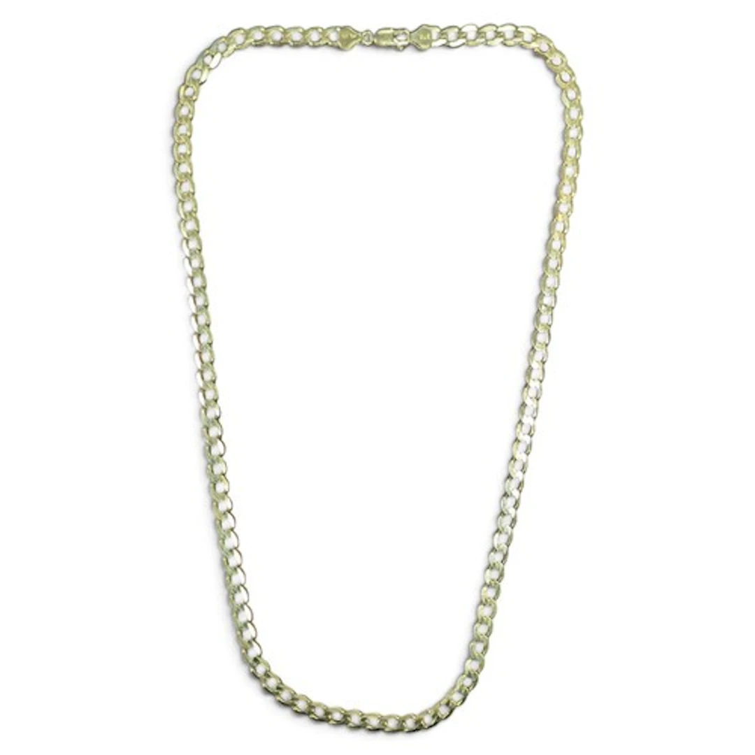 A 9ct gold curb link necklace, 62cm long, Sheffield import m...
