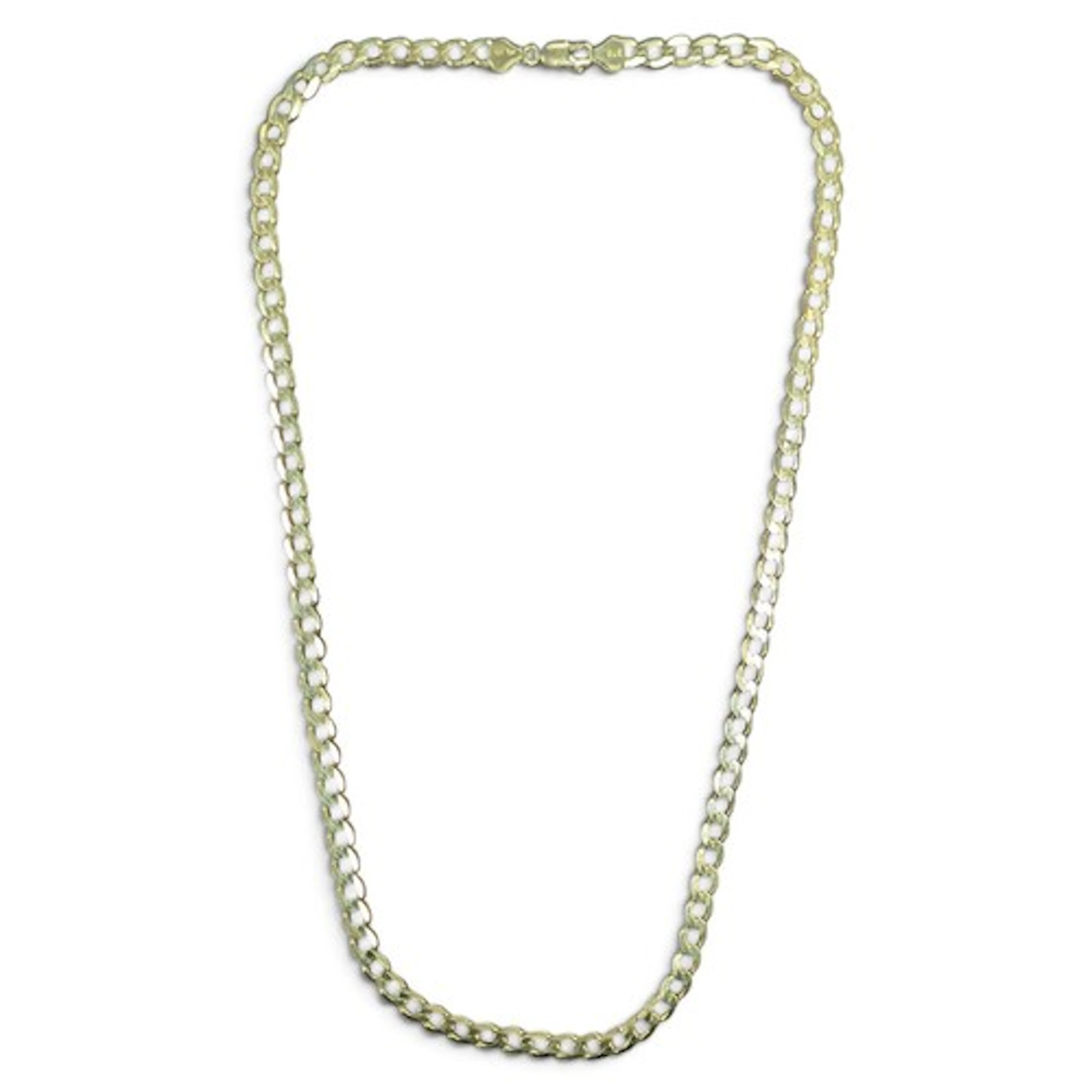 A 9ct gold curb link necklace, 62cm long, Sheffield import m...