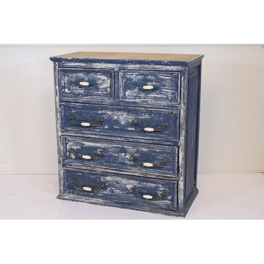 Early 20th century painted pine chest of drawers, having two...