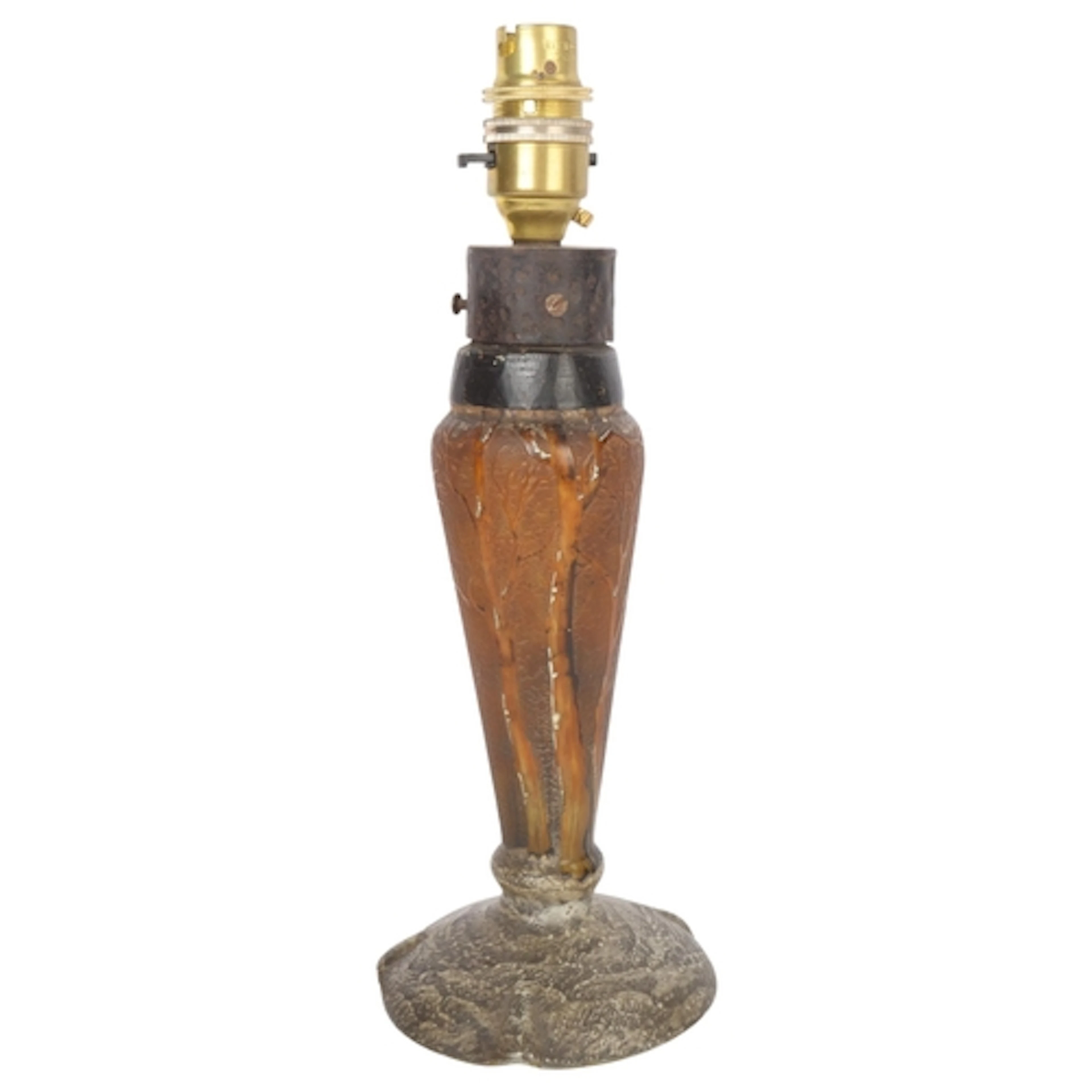 Daum Nancy Art Nouveau cameo glass table lamp, apparently un...