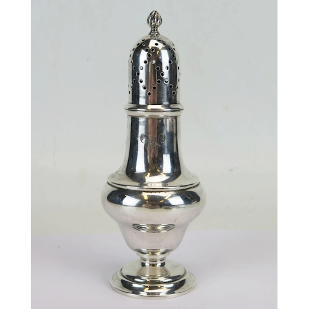 An Edward VII silver sugar caster, maker Thomas Walker, Birm...