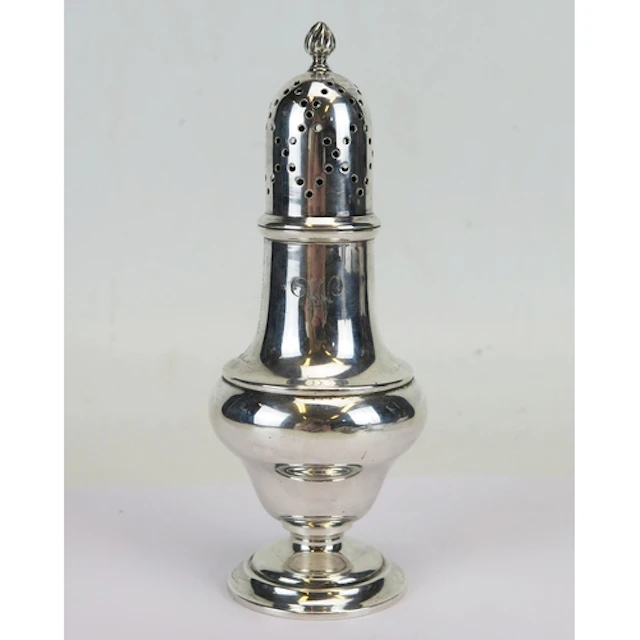 An Edward VII silver sugar caster, maker Thomas Walker, Birm...
