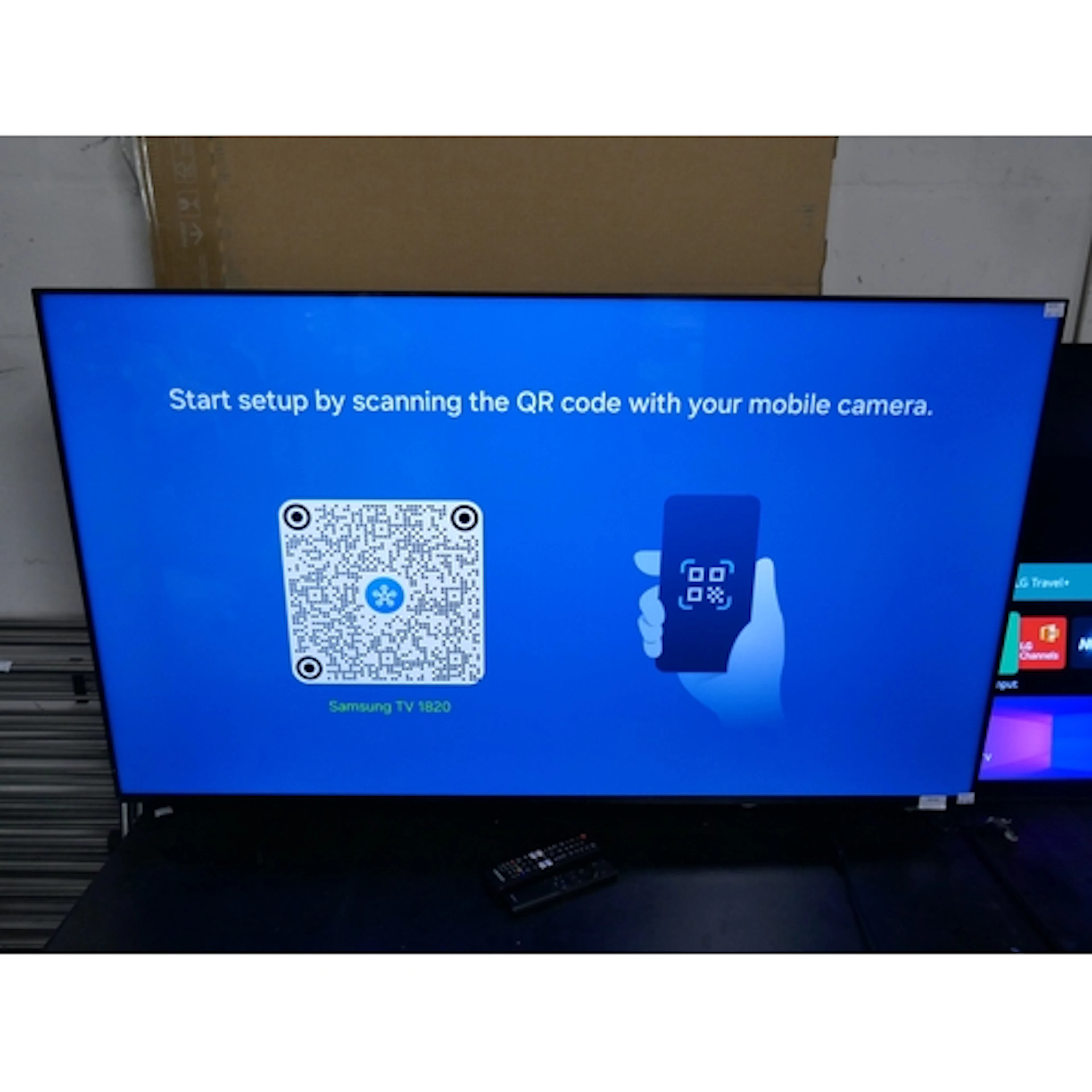 A Samsung 55" LED UHD Smart Television with two remotes, ori...