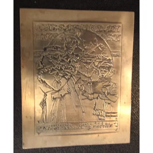 Sterling Silver Norman Rockwell (1894-1978) Saturday Evening...