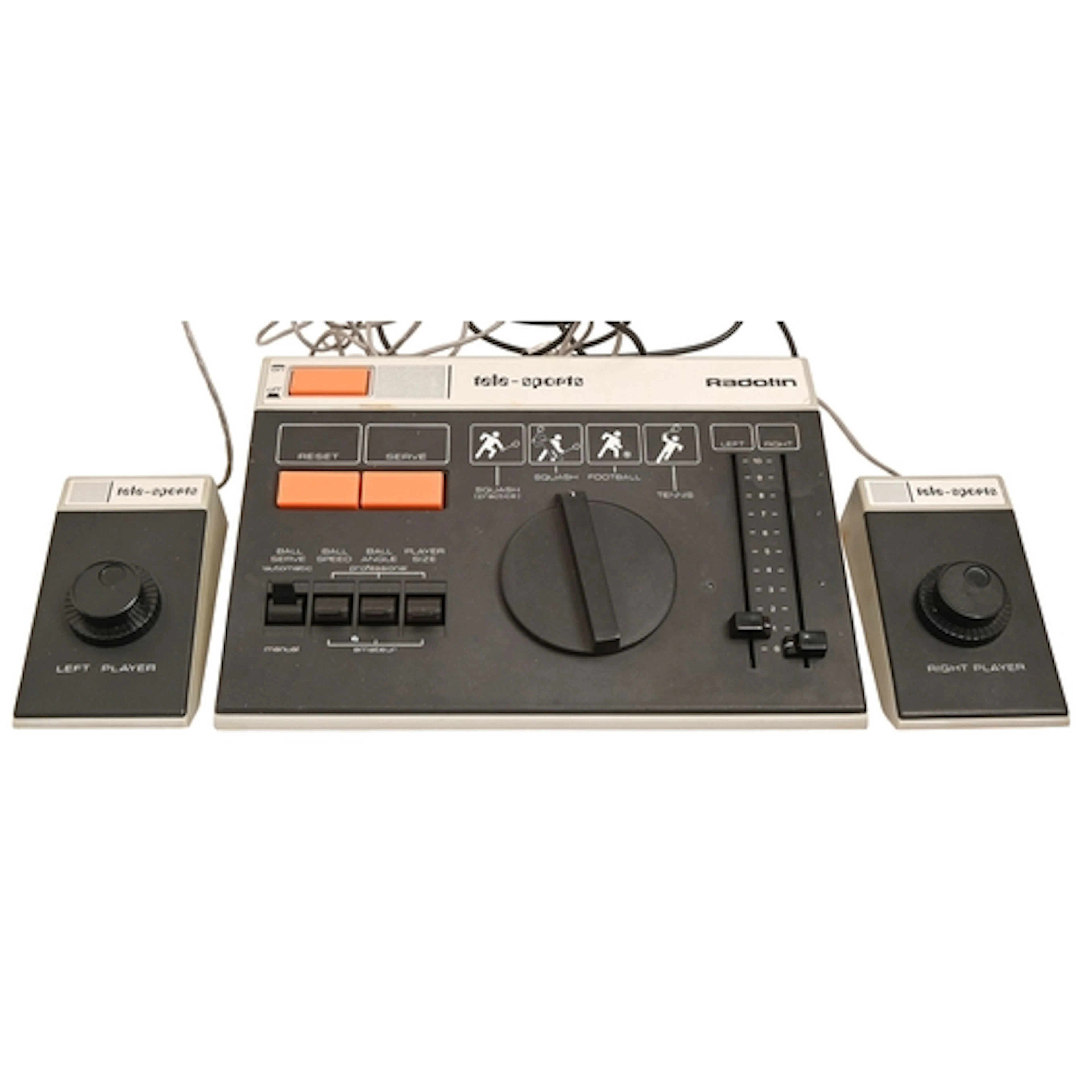 A Tele-sports Radofin home video game system, c1970s, consol...