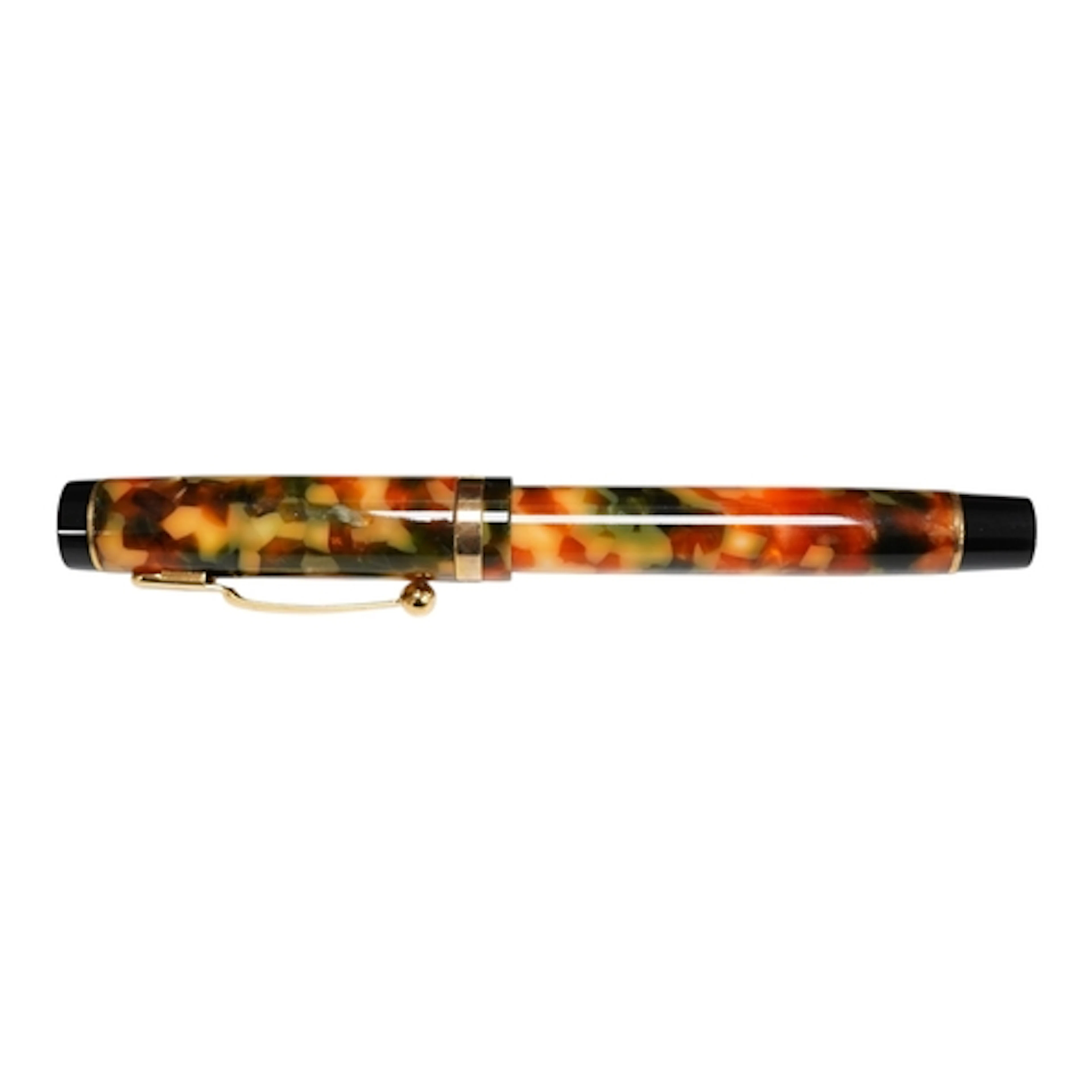 A Conway Stewart Duro fountain pen, coral green 9/30 18k nib...