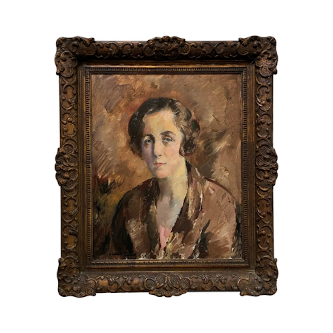 Henrik Lund (Norwegian, 1879-1935) - Portrait of Mrs. Irgens...