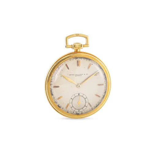 A PRE-WAR 18CT GOLD OPEN FACE POCKET WATCH, by Patek Philipp...