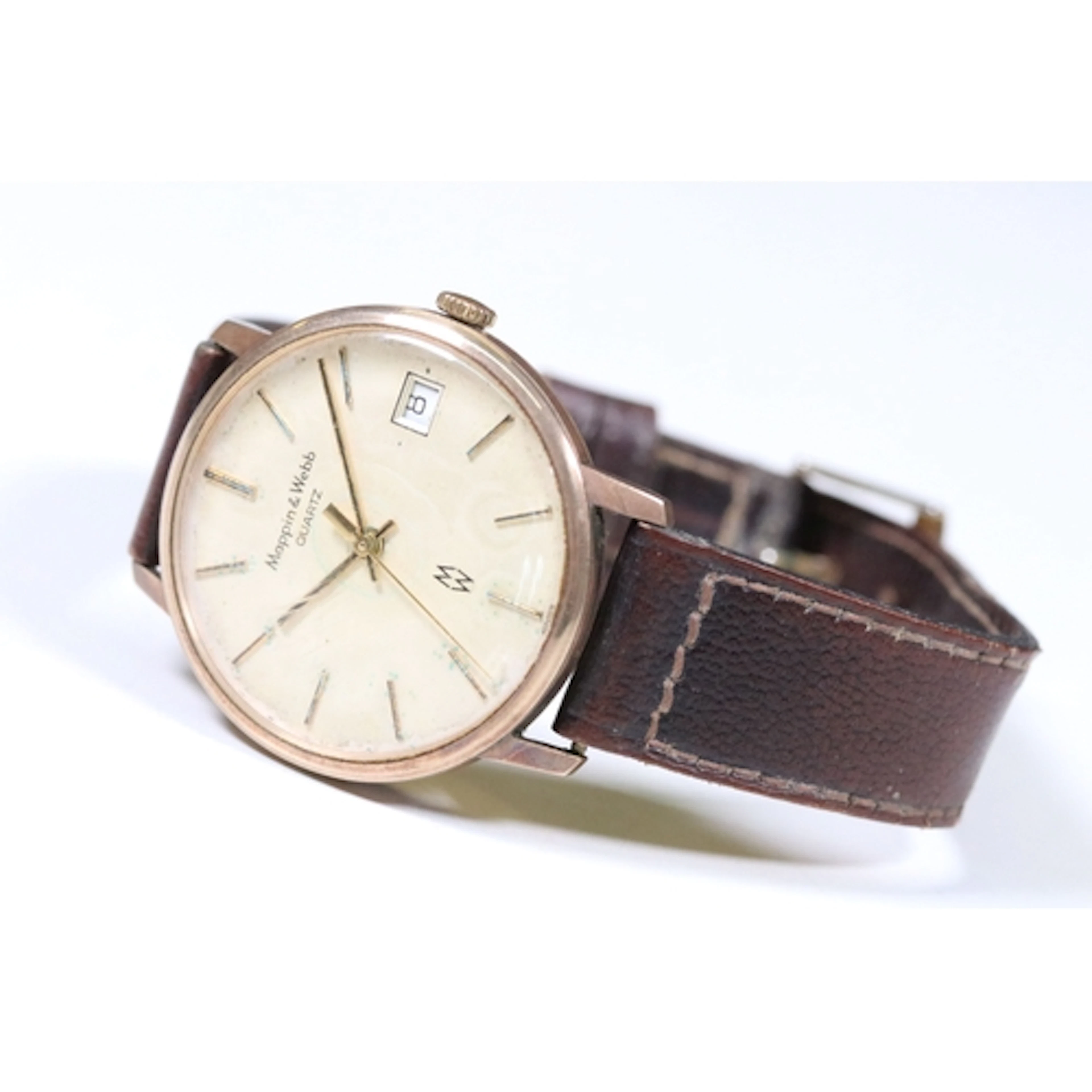 Mappin and Webb 9ct gold cased gents' wristwatch, having day...