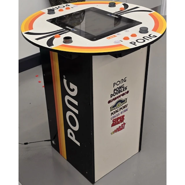 Contemporary Arcade1Up Pong games table. Preloaded with seve...