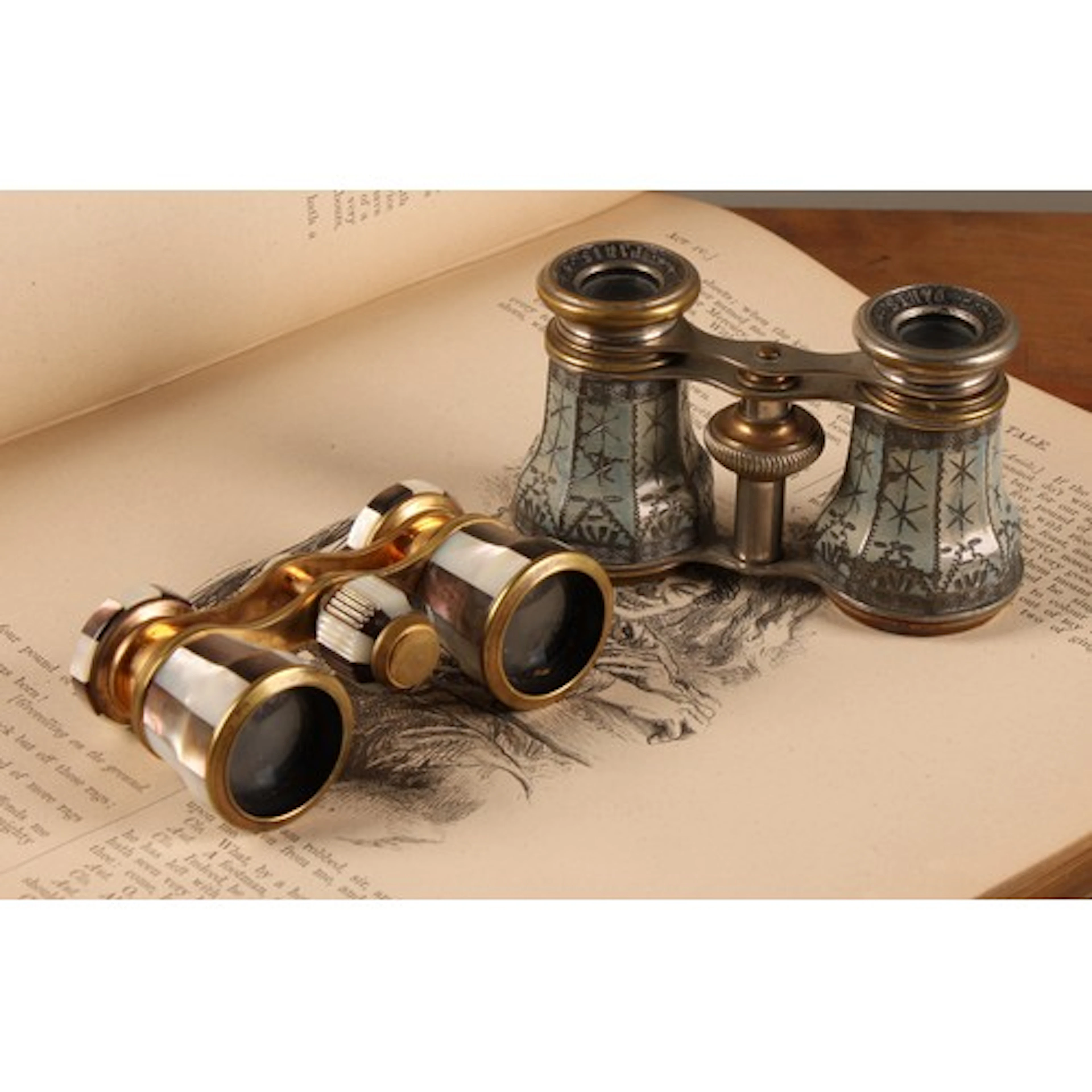A pair of 19th century French brass and white metal mounted ...