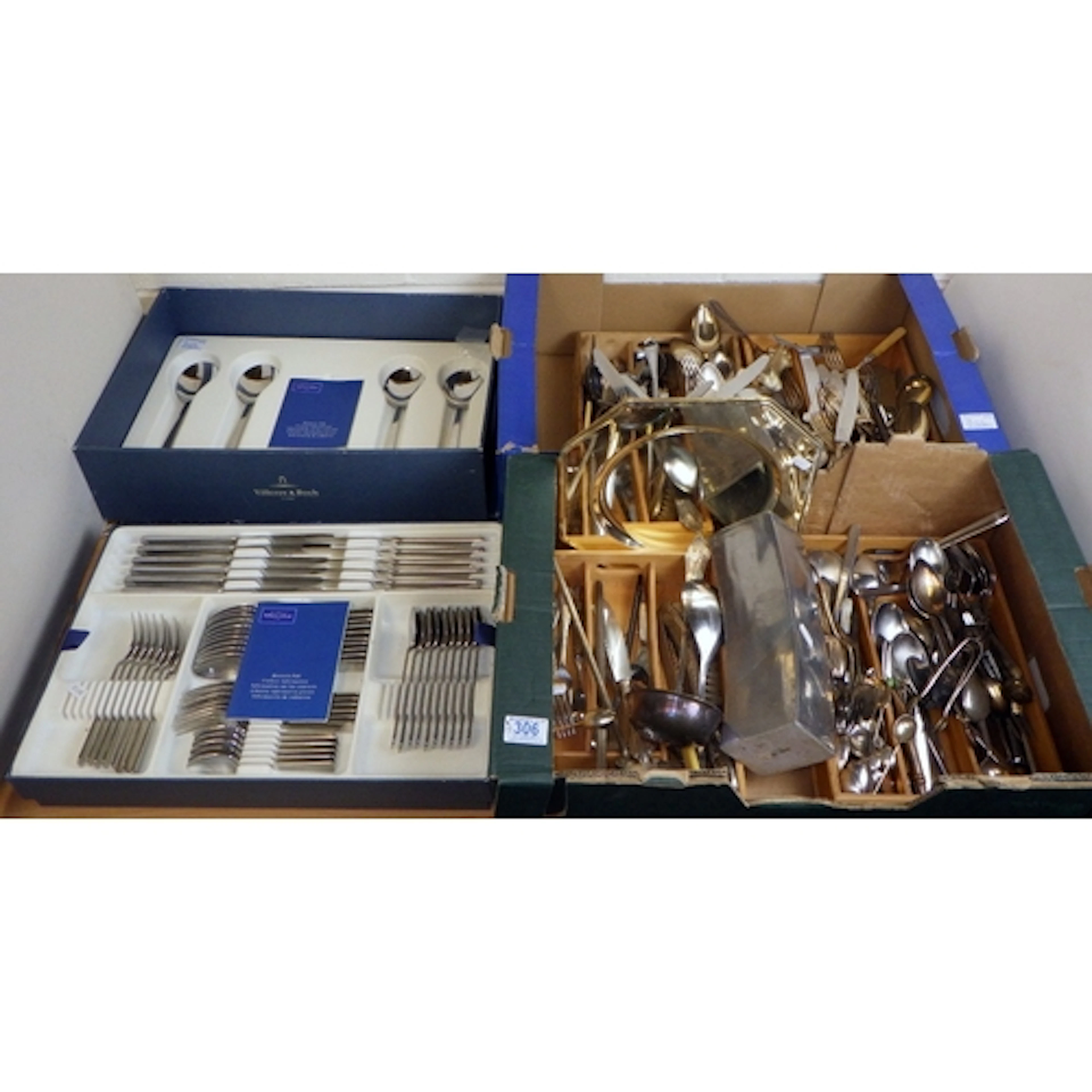 A large qty of misc cutlery to inc Villeroy & Boch part cant...