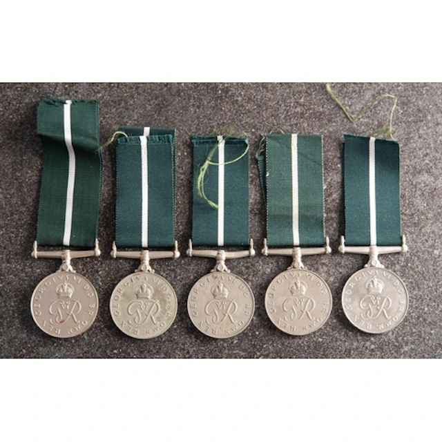 Five KGVI Pakistan Independence Medals (1947) 'MTN-511828 HA...