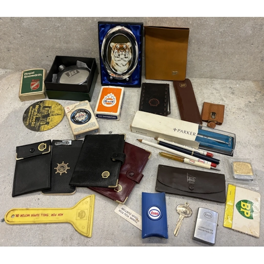 A collection of various oil company memorabilia to include S...