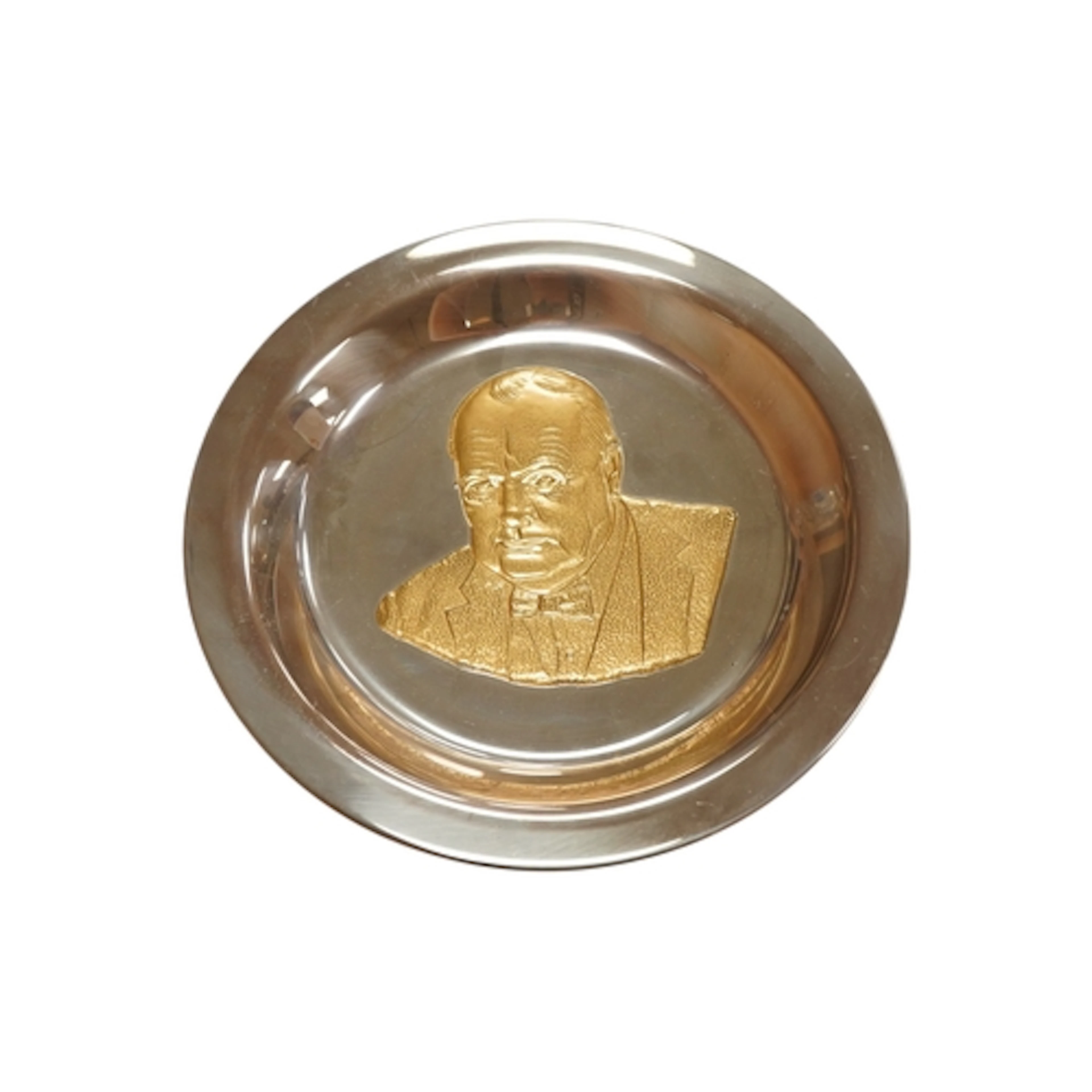 A 1970's filled silver 'The Churchill Centenary Trust Plate'...