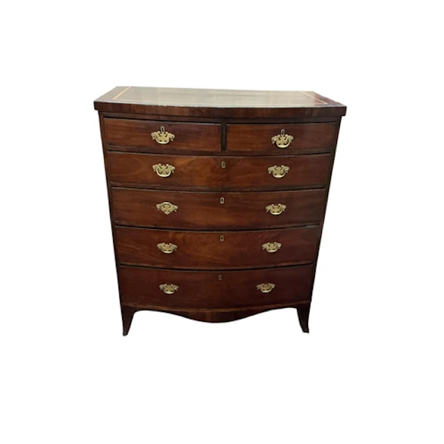 A Regency mahogany bowfront chest of drawers, width 94cm, de...