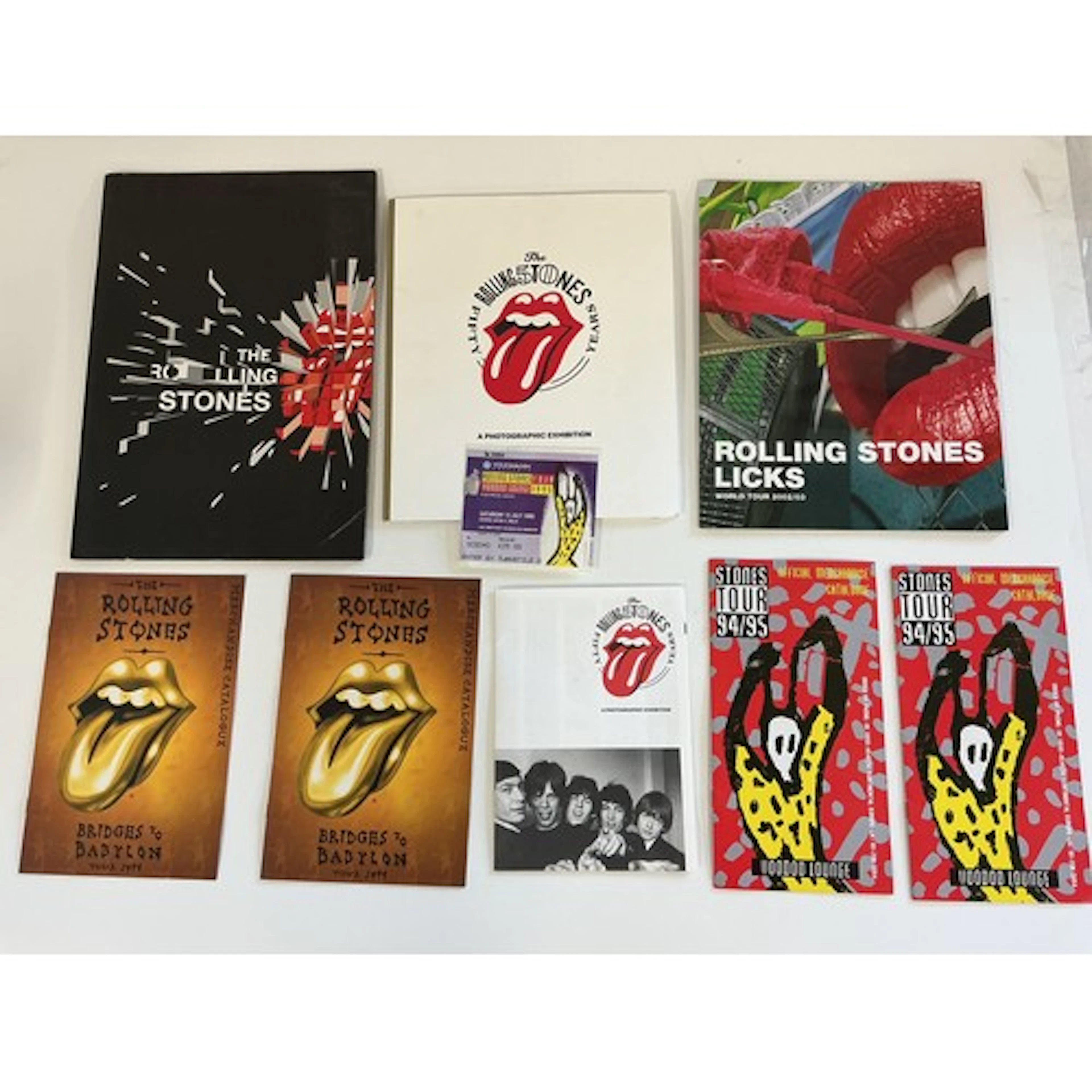A collection of Rolling Stones memorabilia comprising tour b...