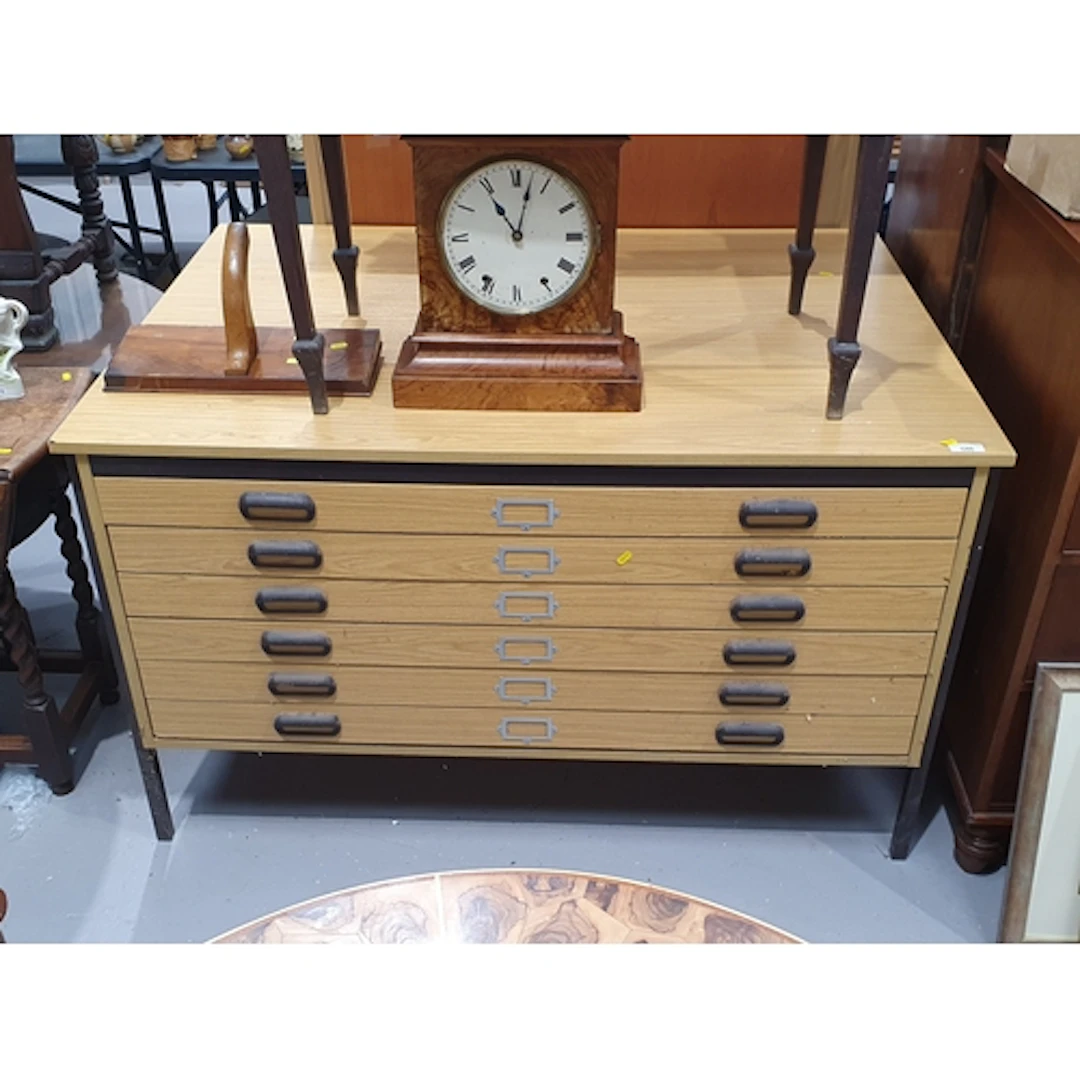 A modern six drawer Plan Chest, 2ft 9" H 4ft 5" W 3ft 2" D, ...