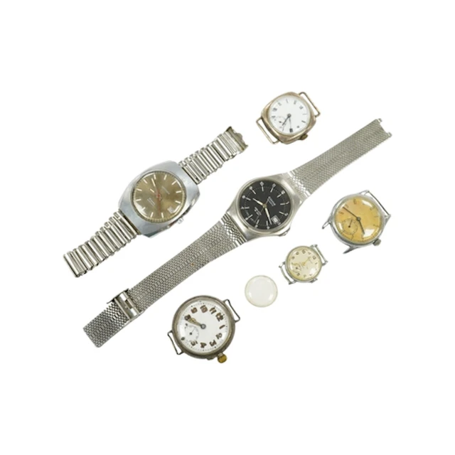 Six assorted gentleman's or lady's wrist watches including E...