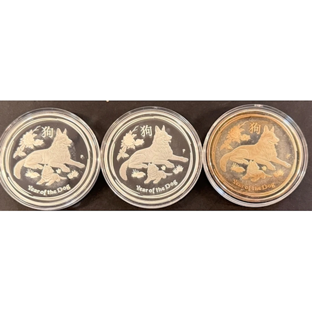 A group of three Australia 2018 Lunar Series II Year of the ...