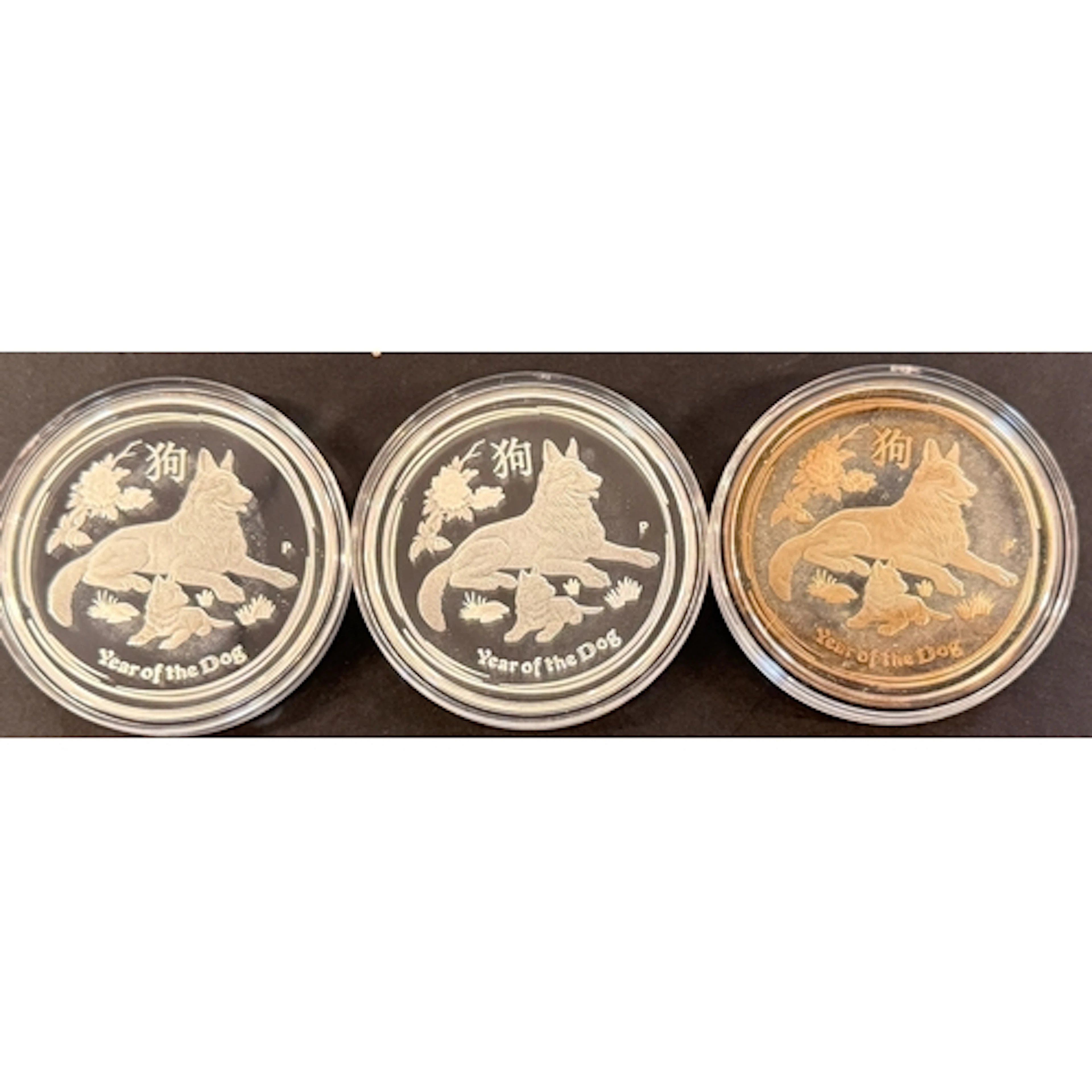 A group of three Australia 2018 Lunar Series II Year of the ...