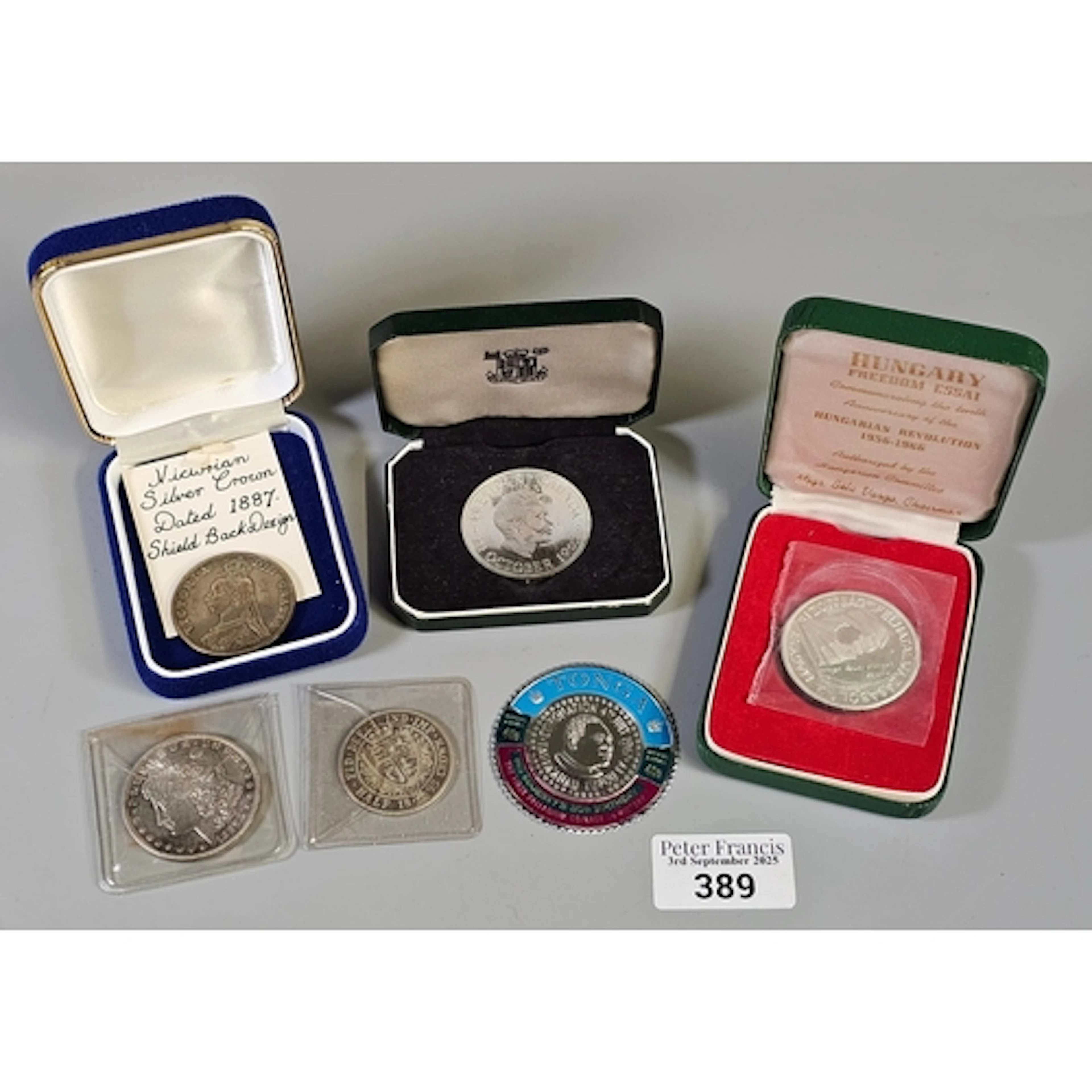 Small collection of coins to include: Victorian silver Crown...