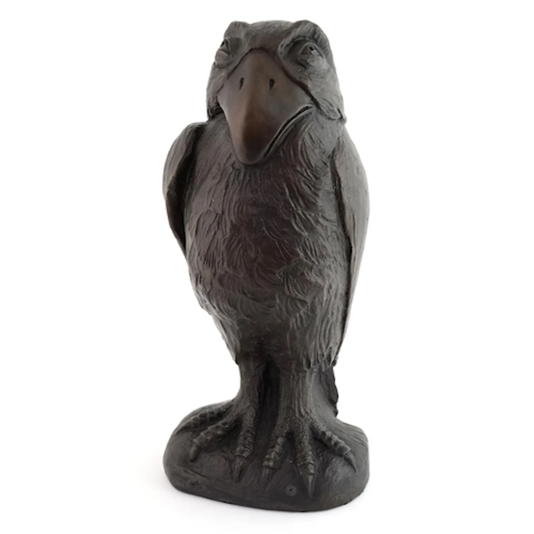After Martin Brothers, patinated bronze grotesque Wally Bird...