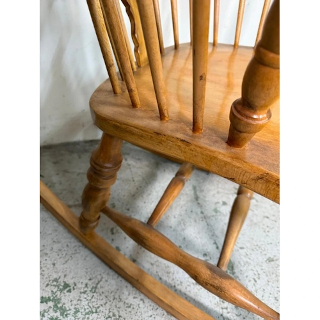 A Pine Windsor rocking chair