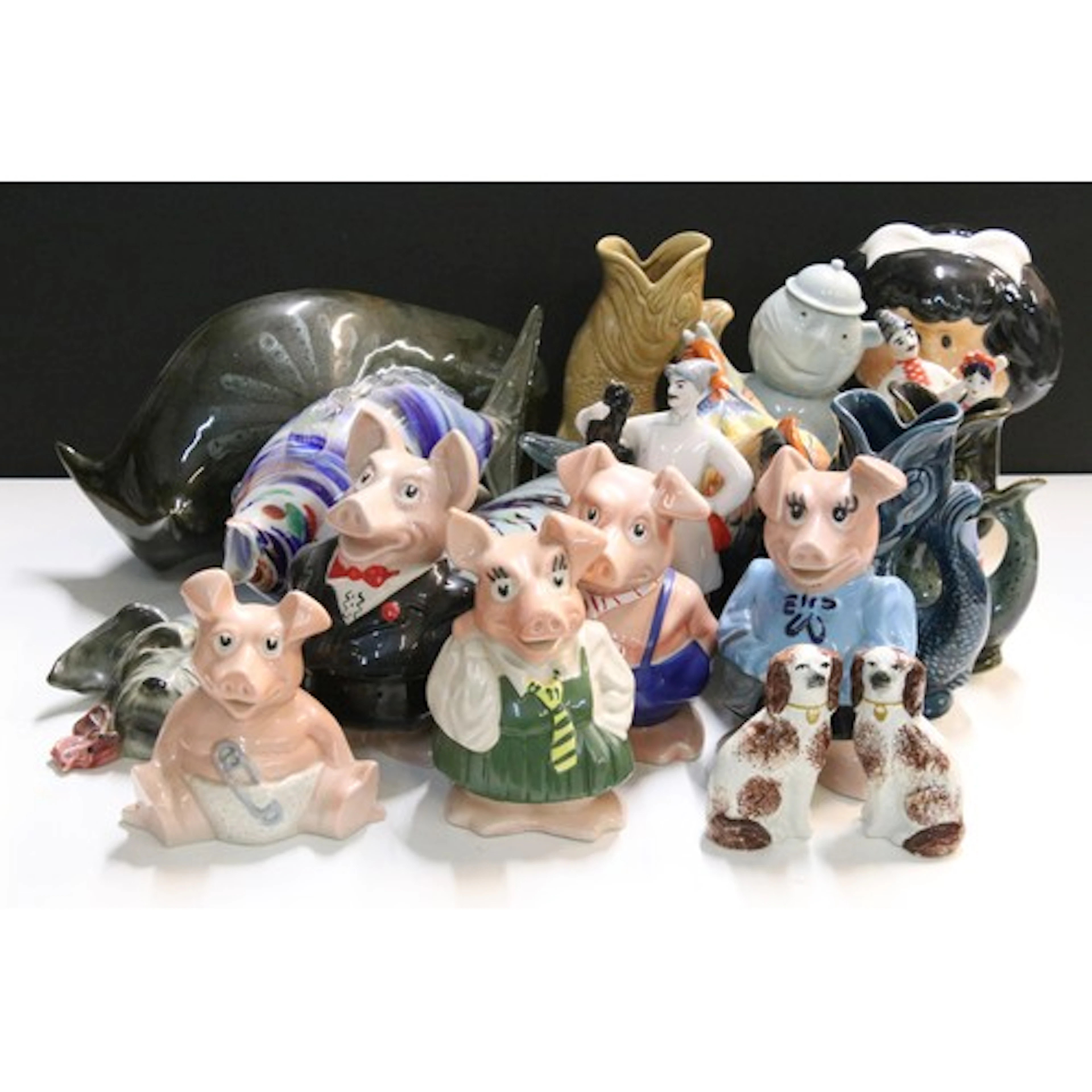 Collection of mixed ceramics and glass, to comprise Dartmout...