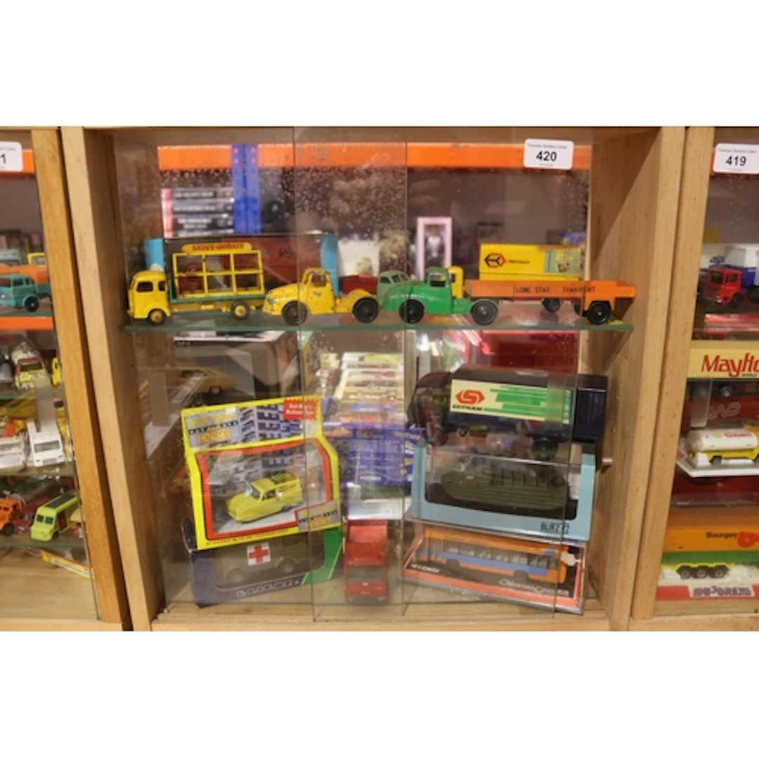 Ikea sliding door wall display case containing diecast model...