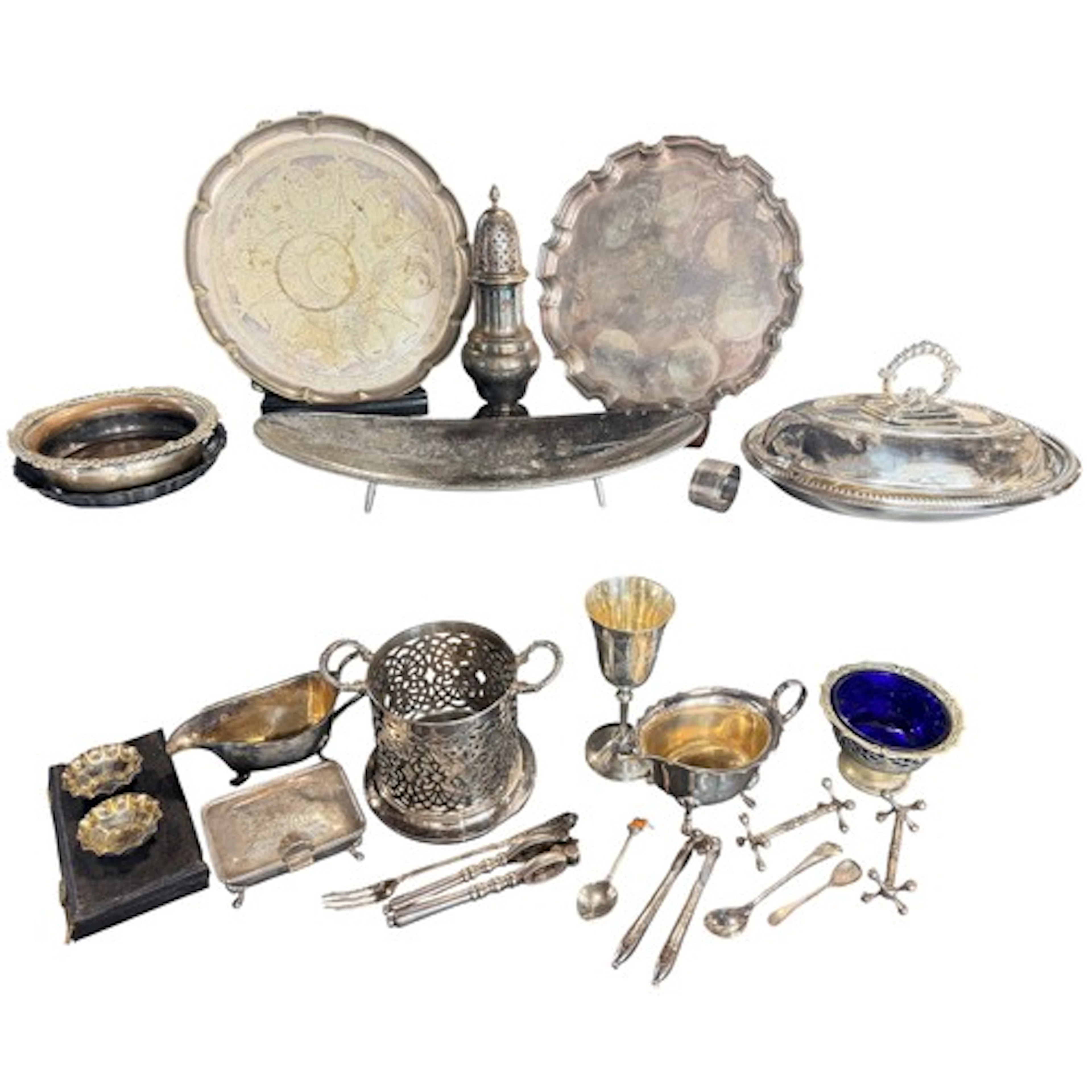 A collection of Victorian and later silver plated wares to i...