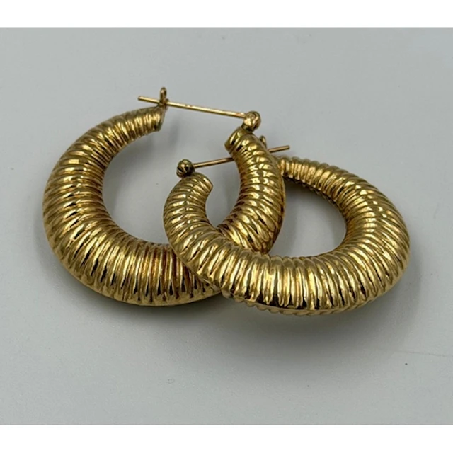A pair of 14ct yellow gold shell themed earrings, approximat...