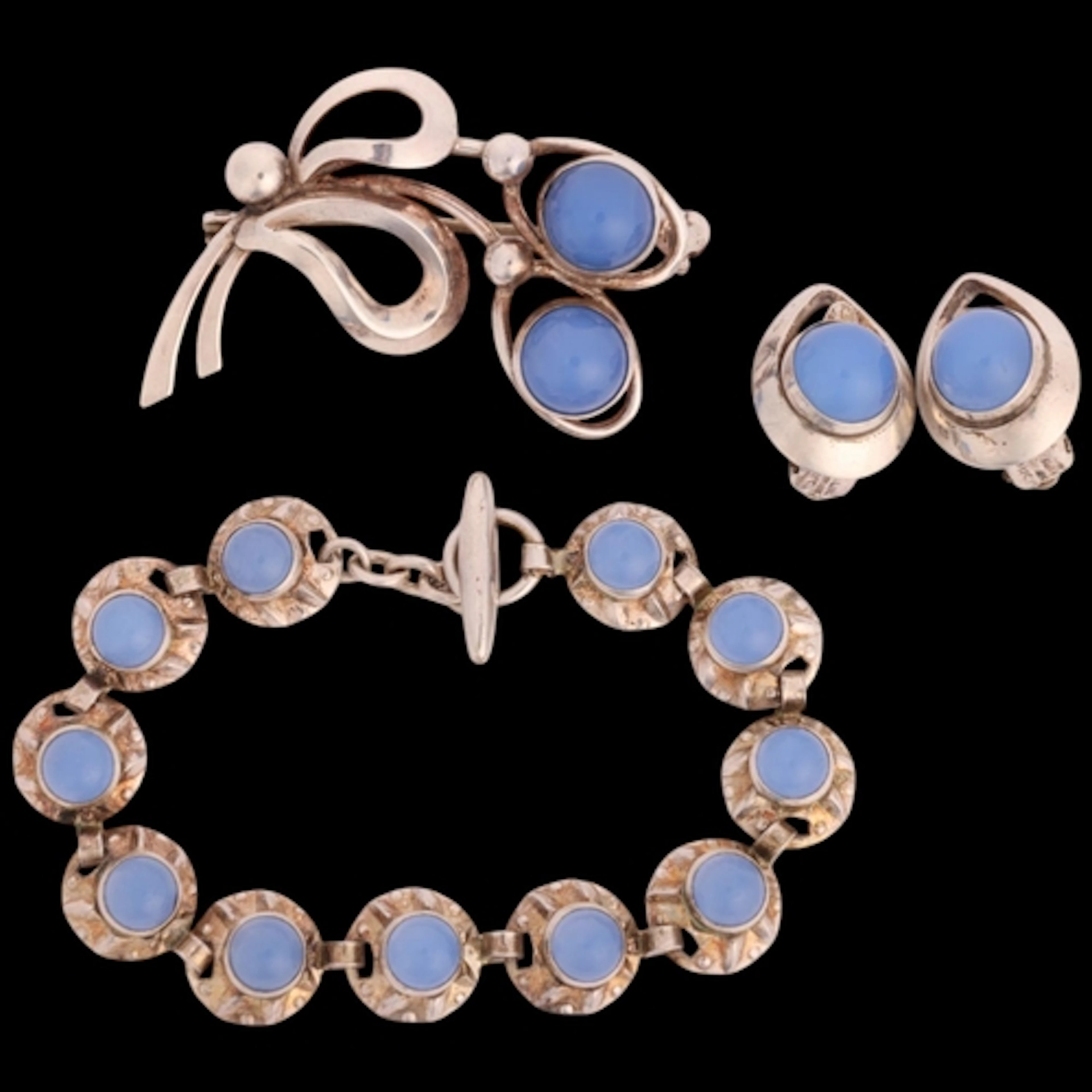 HERMANN SIERSBOL - a Danish modernist sterling silver lilac ...