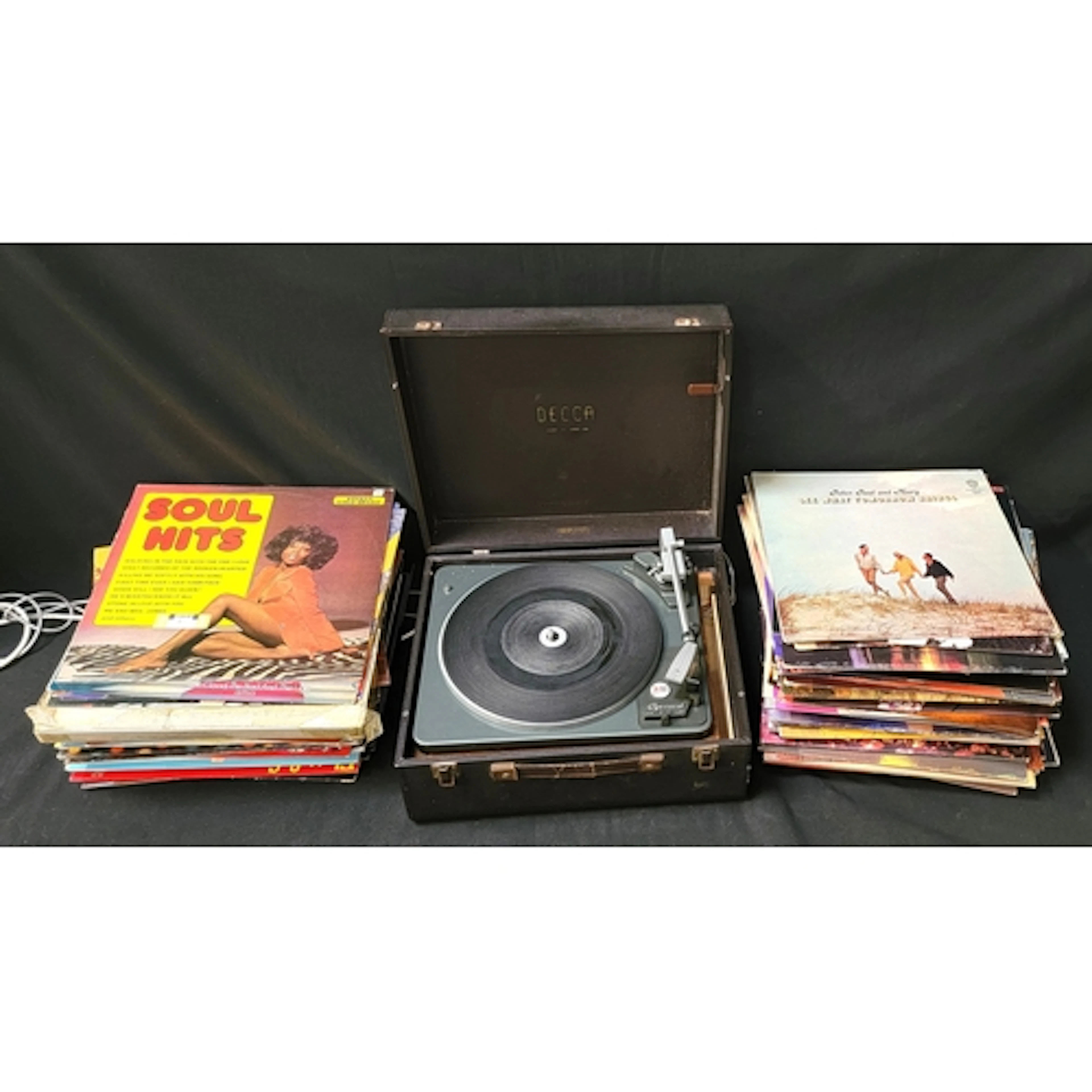 GERRARD SP25 RECORD PLAYER housed in a wooden portable case...
