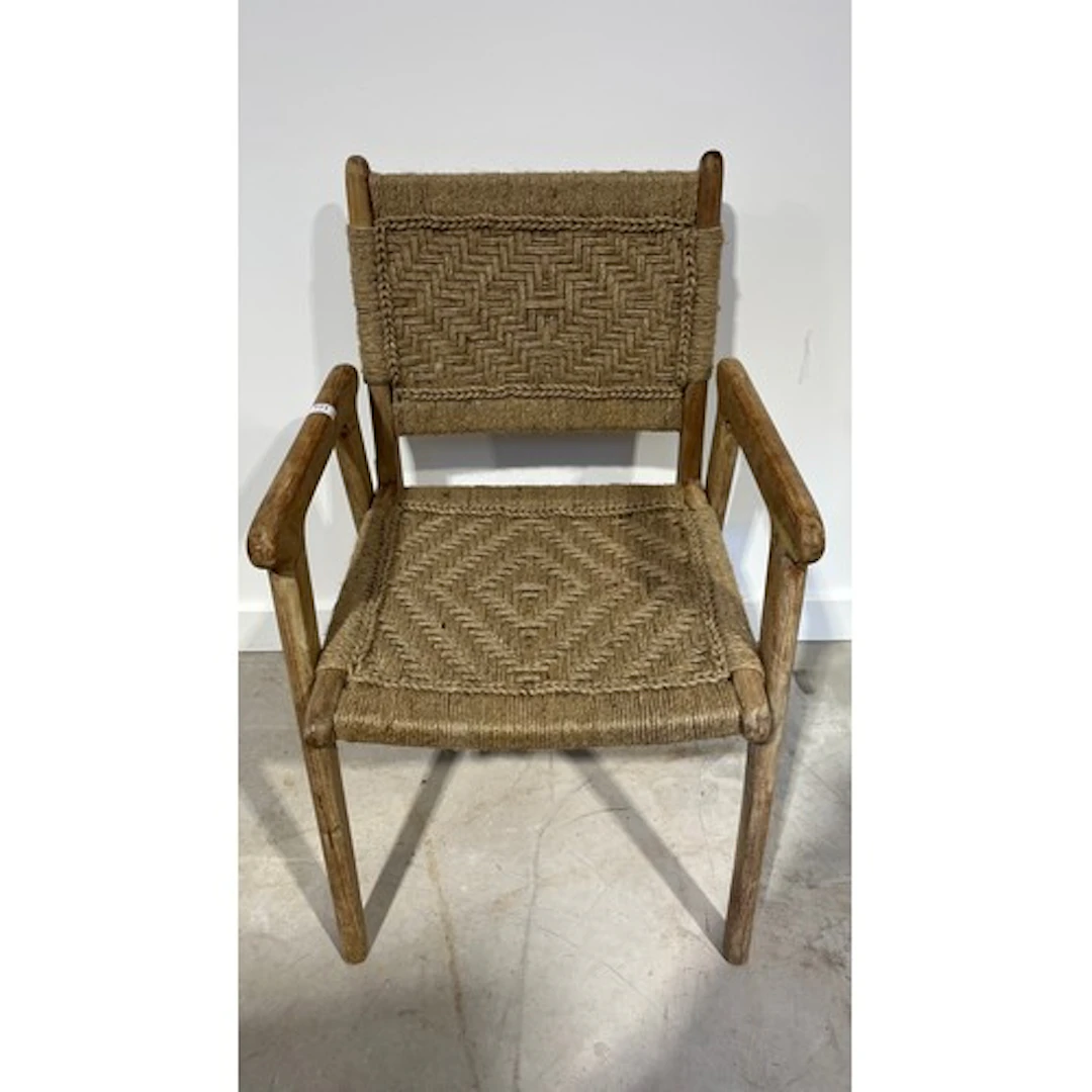 Nkuku Vinay woven dining chair.