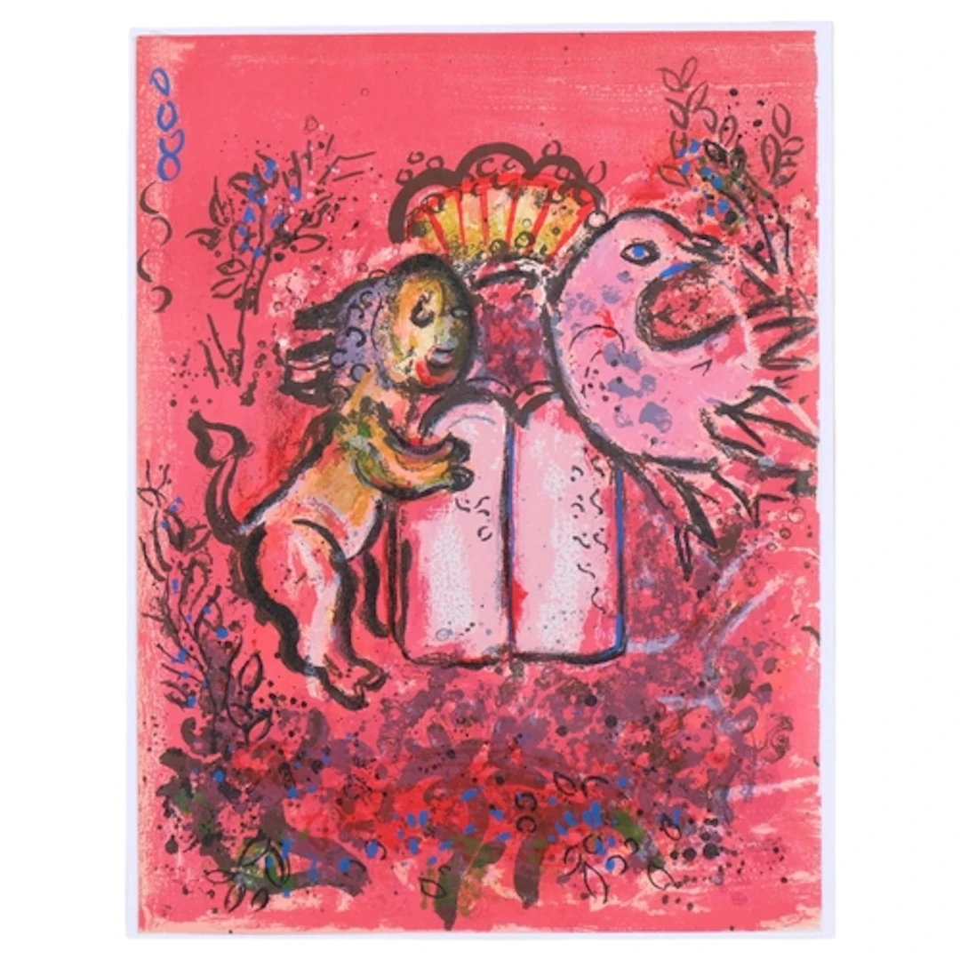 Marc Chagall, frontispiece, windows, original lithograph 196...