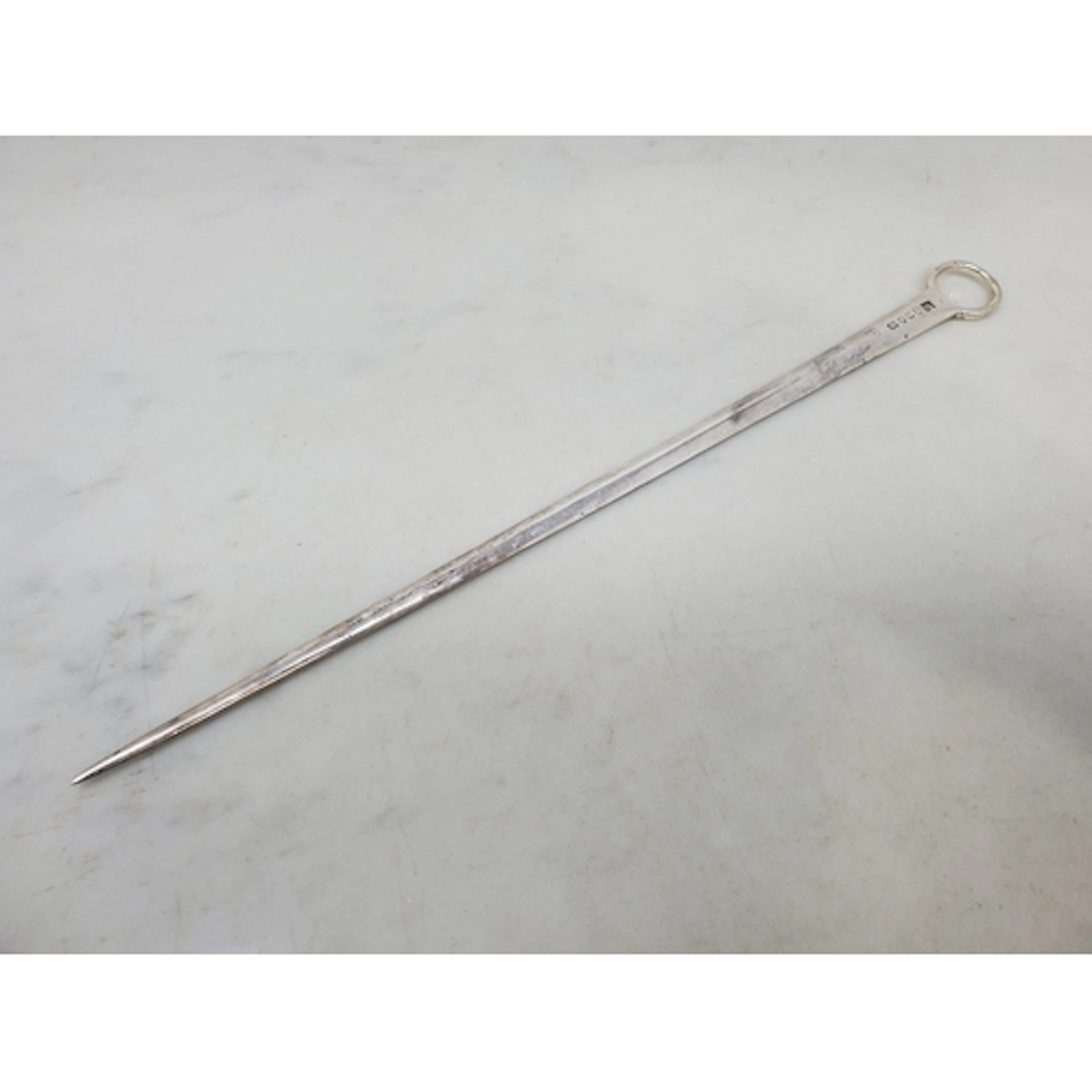 A George III silver Meat Skewer, London 1792, 85gms