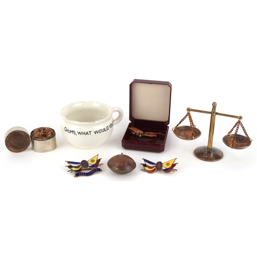 Sundry items including a German military interest porcelain ...