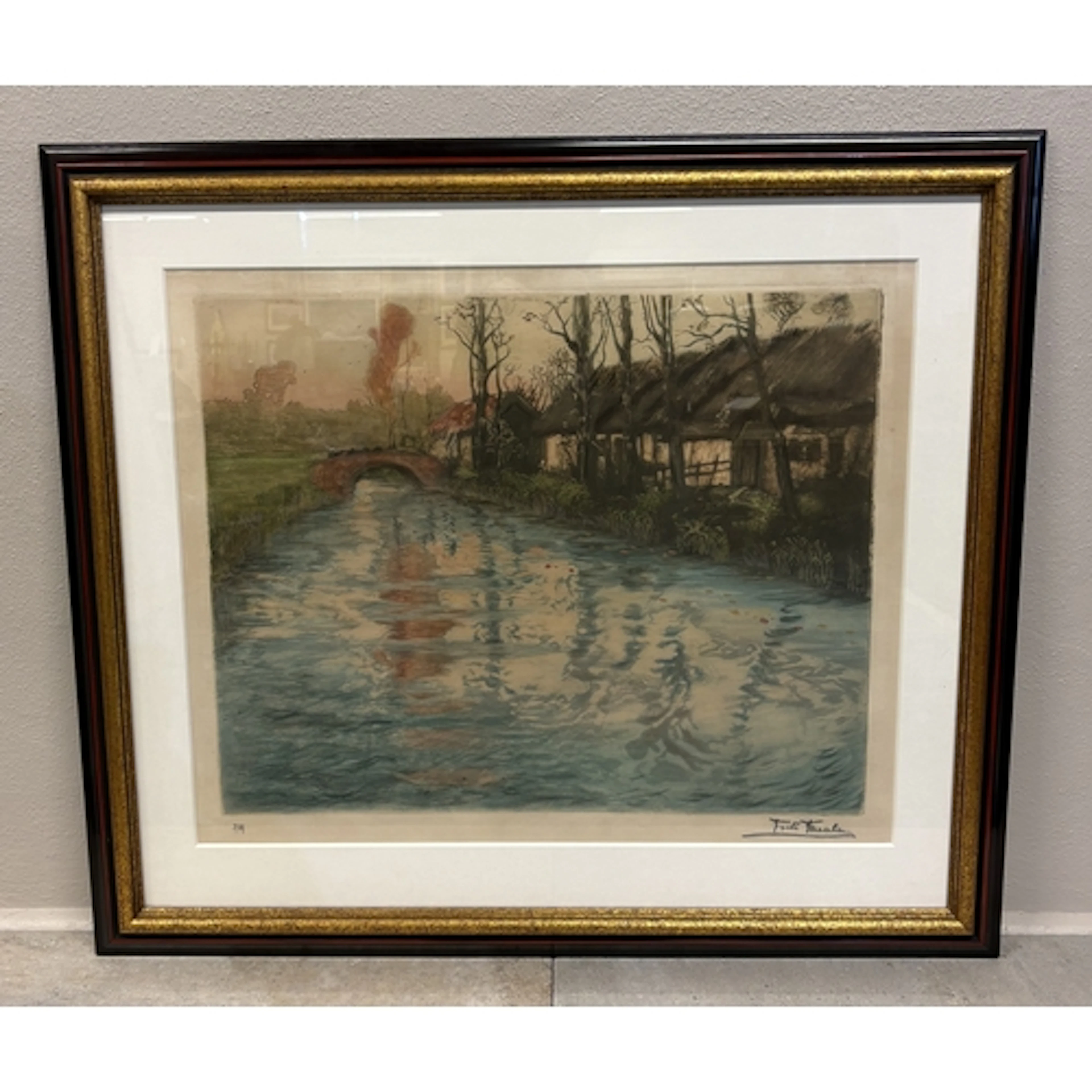 FRITS THAULOW: (Norwegian, 1847 - 1906): A framed and glazed...