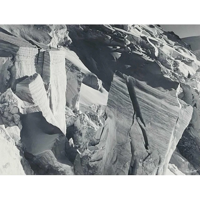 R. GAY-COUTTET (1925-2002) Crevass at Mont Blanc Monochrome ...