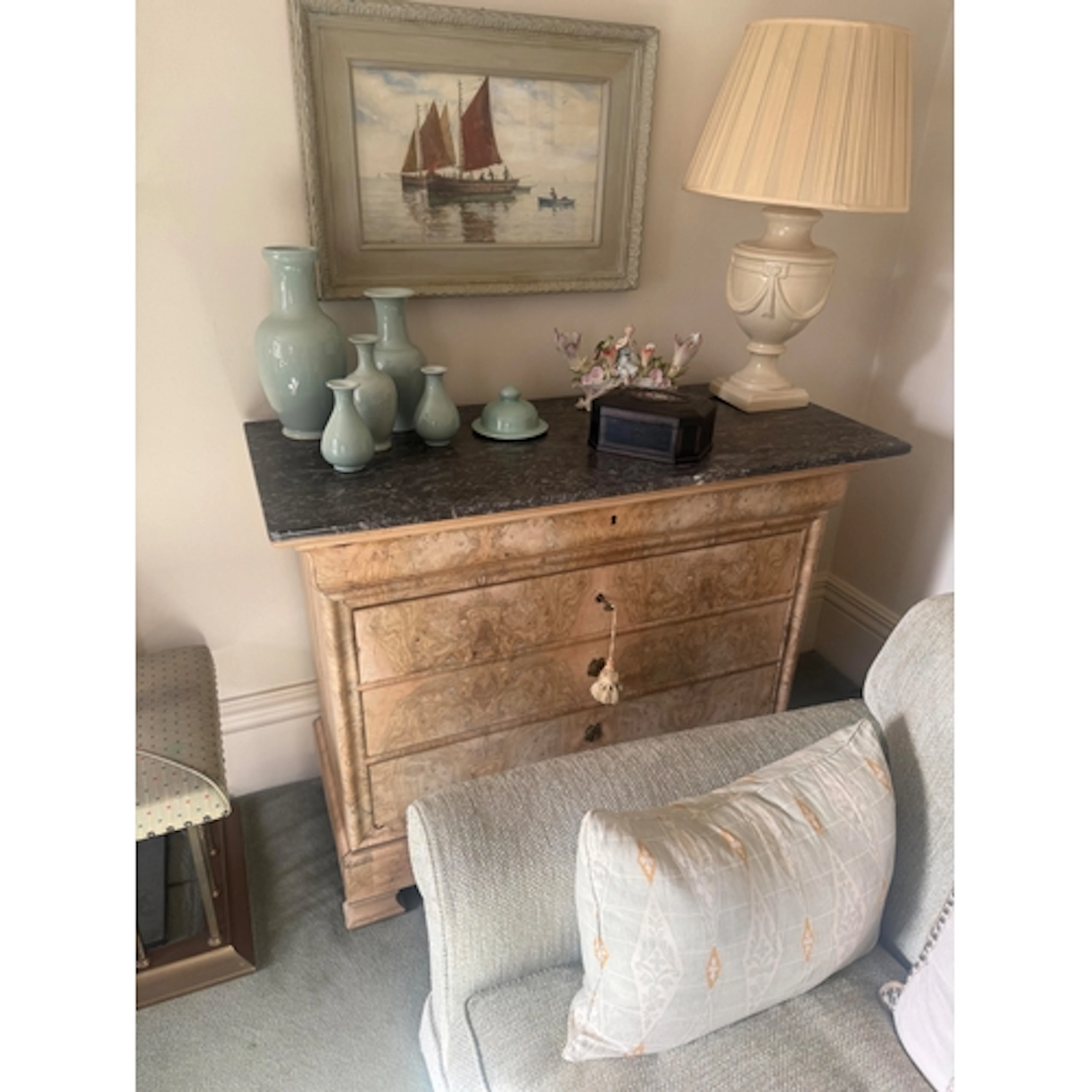A 19TH CENTURY FRENCH LOUIS PHILIPPE BLEACHED WALNUT CHEST O...