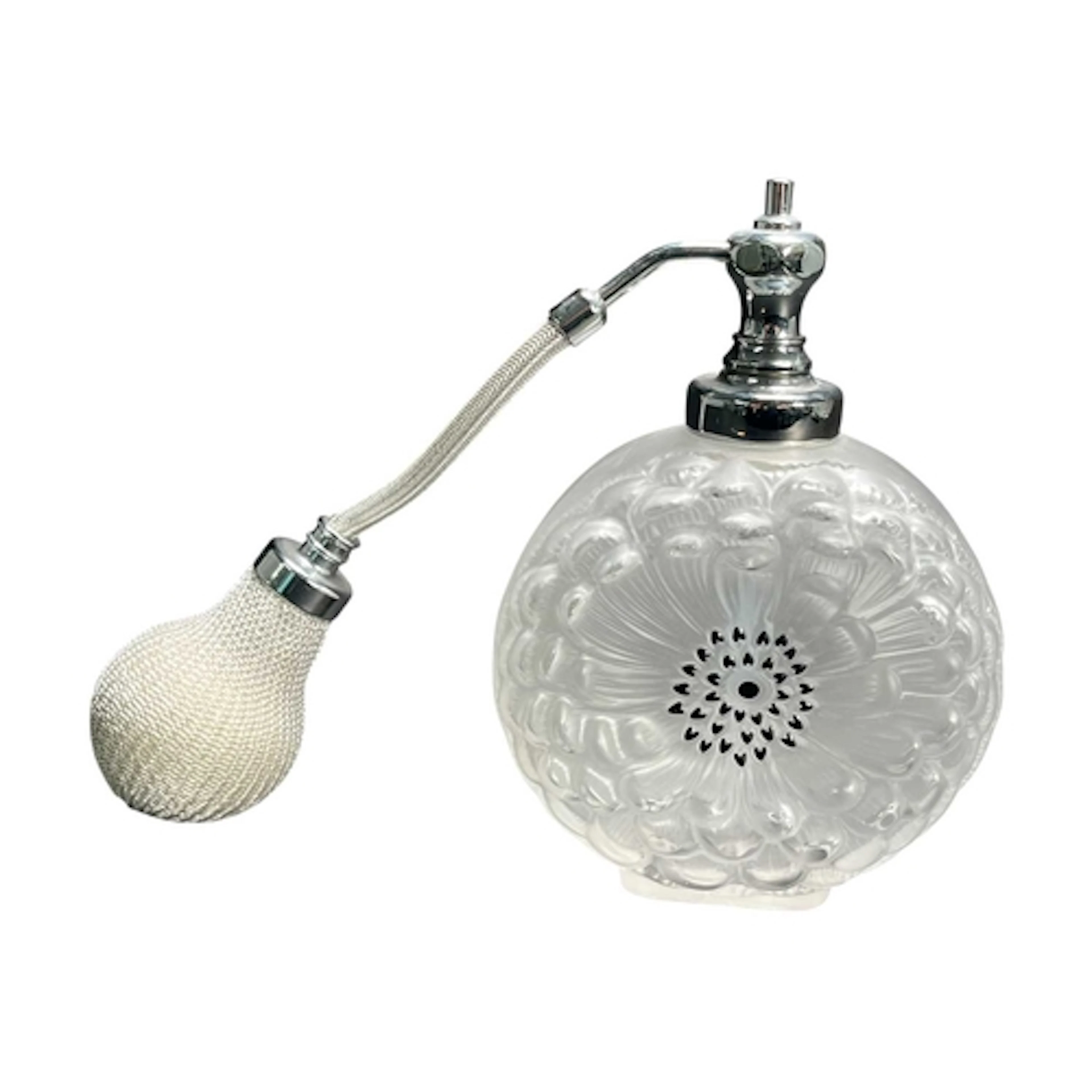Lalique - Dahlia - a French designer glass perfume bottle or...