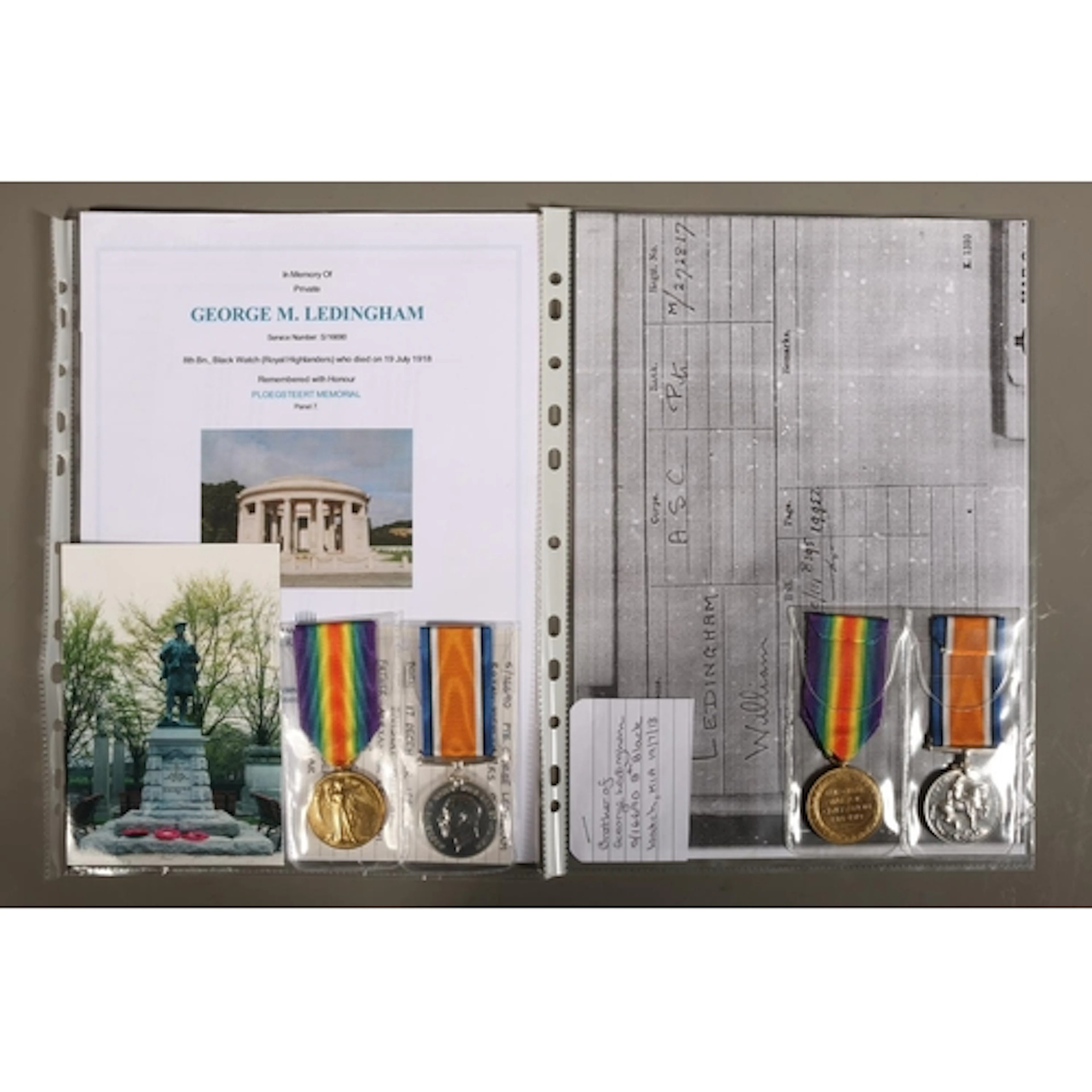 Medals of two brothers to include: Medals of S16690 Pr...