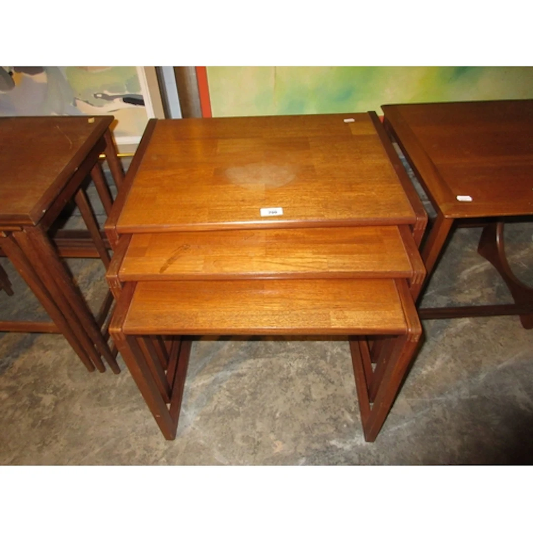Teak Nest of 3 Tables